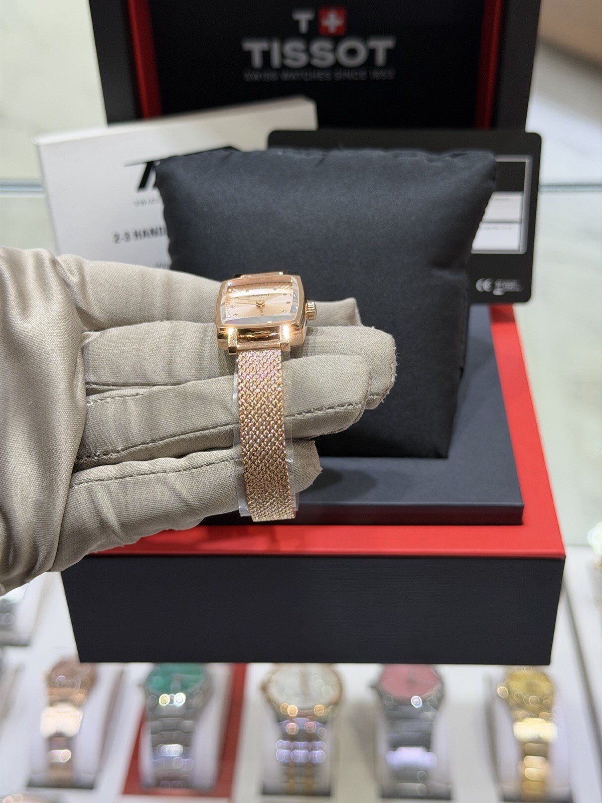 New Tissot Lovely Rose Gold Diamond Dial 22MM Women’s Watch – T058.109.33.456.00