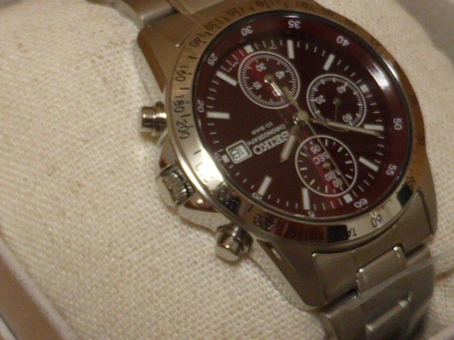SEIKO SEIKO SPIRIT SBTQ045 Chronograph Men’s Watch 10 BAR Red New in Box