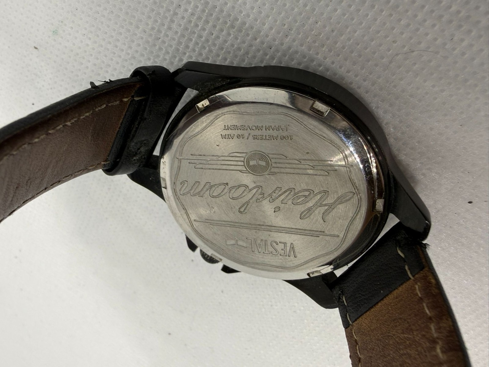Vestal Heirloom Watch Matte Black Case Dark Grey Dial Luminous Hands