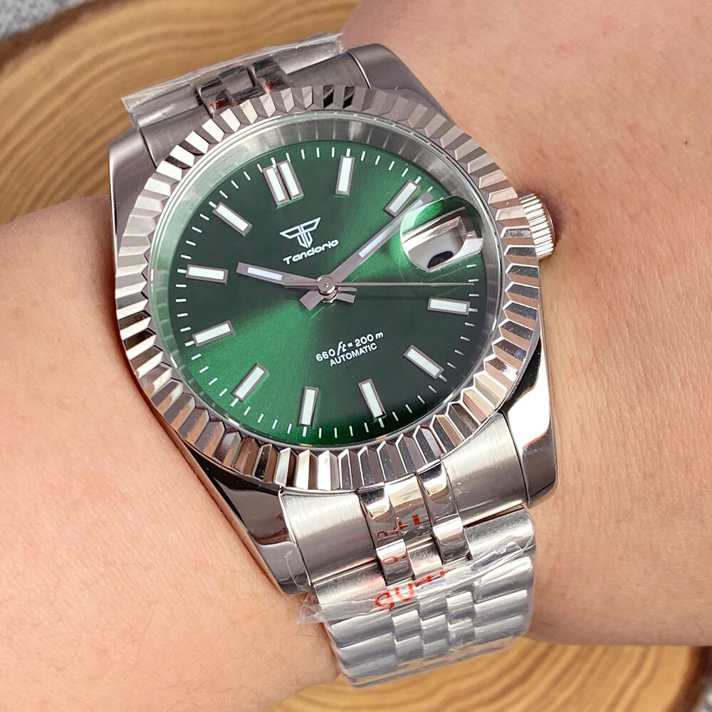 Tandorio 36mm/39mm Fluted Bezel Japan NH35A Sapphire Glass Auto Men Watch Date