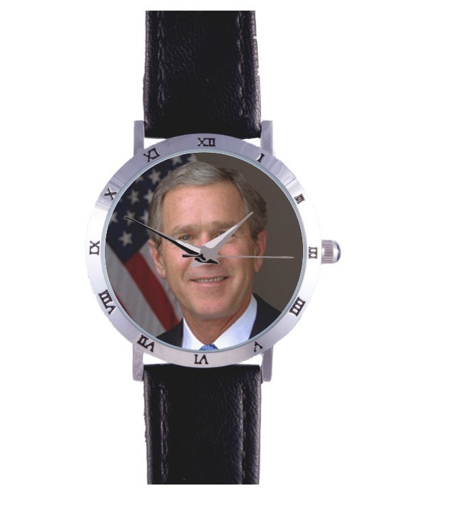 GEORGE W BUSH WATCH: PRESIDENT, 43, IRAQ, 911, TEXAS, LAURA, RARE COLLECTIBLE!