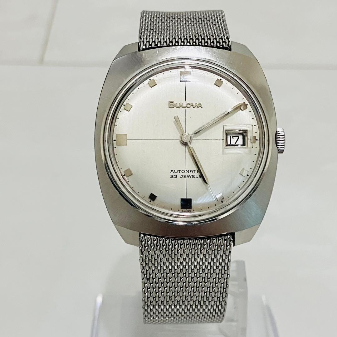 60s BULOVA Bulova 23 jewels antique automatic with mesh belt
