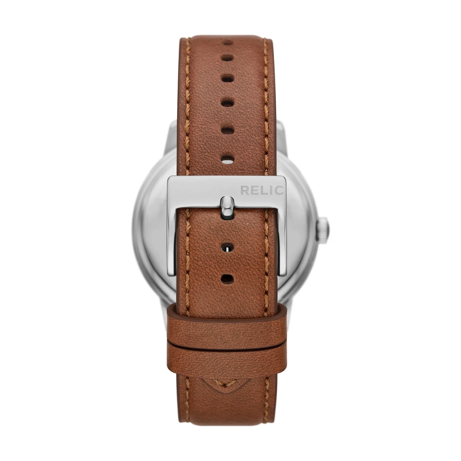 Relic by Fossil Men’s Jeffery Dark Brown Leather Band Watch ZR77300