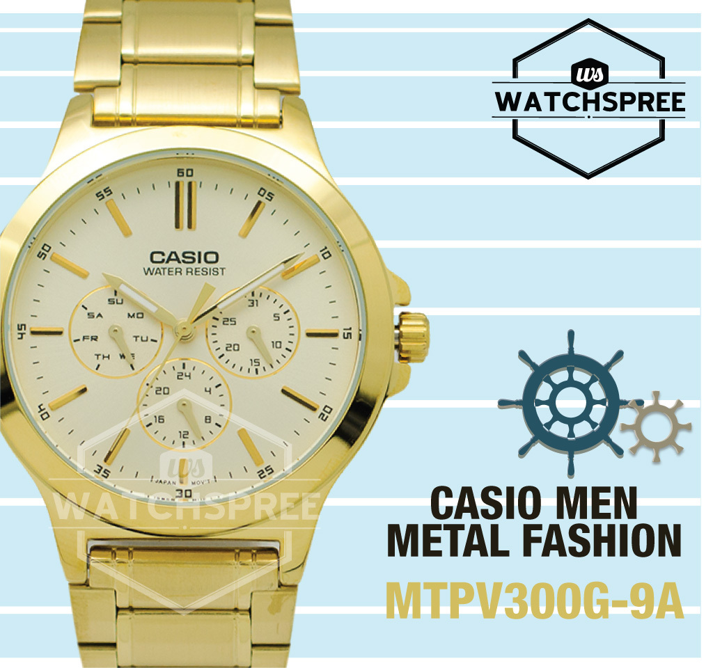 Casio Men’s Standard Analog Watch MTPV300G-9A MTP-V300G-9A