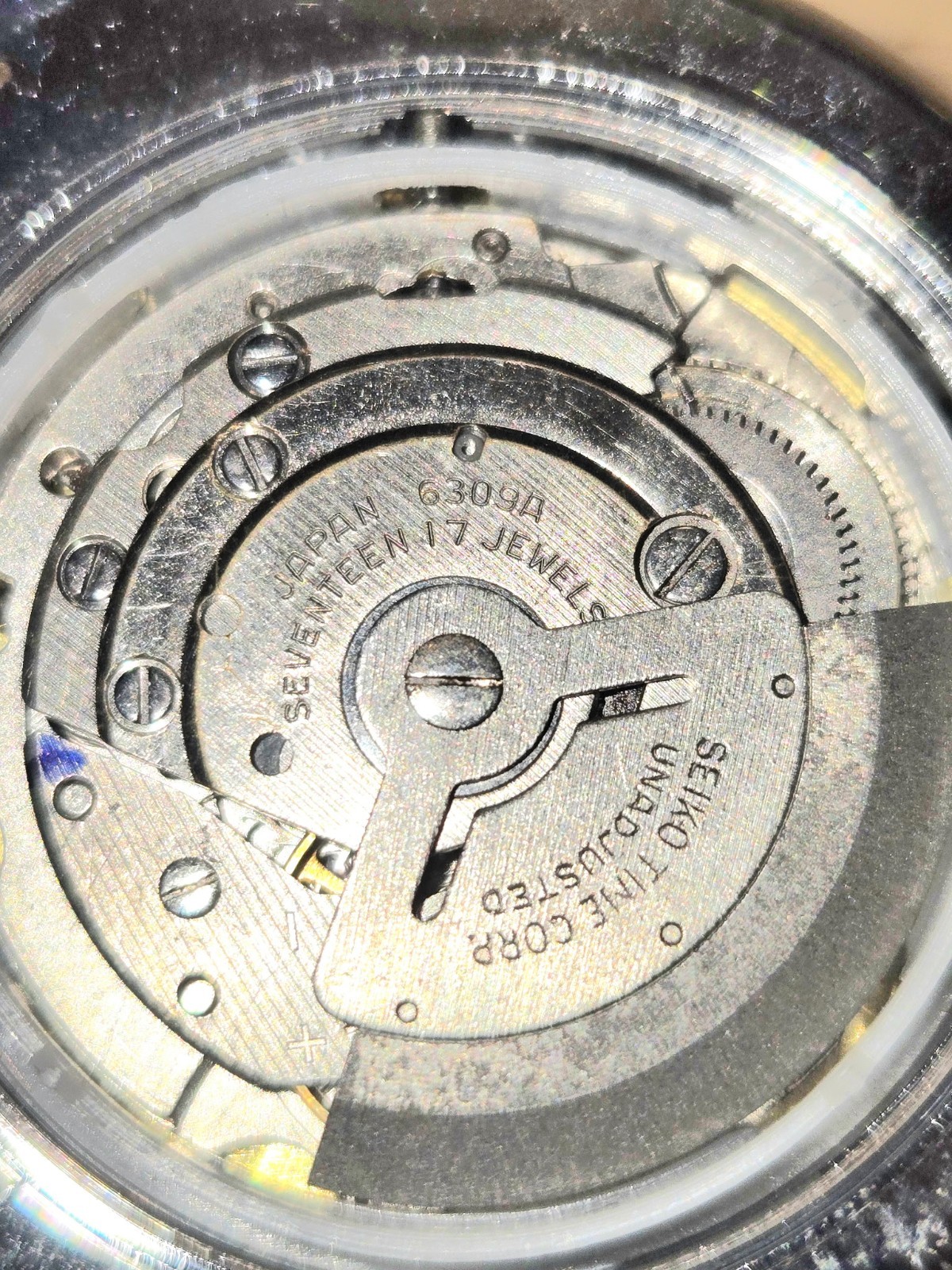 Seiko Men’s Diver Watch 41mm 6309A 17 jewel on Leather Band. FREE SHIPPING