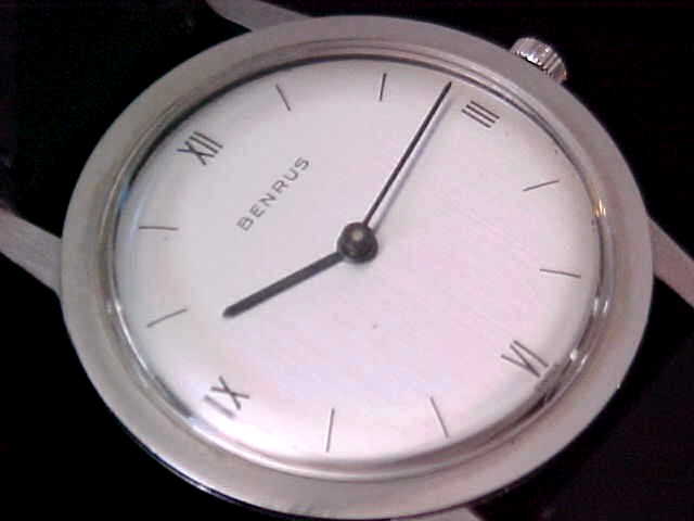 Classic Round Benrus Man’s Wrist Watch In Fine New Old Stock Condition