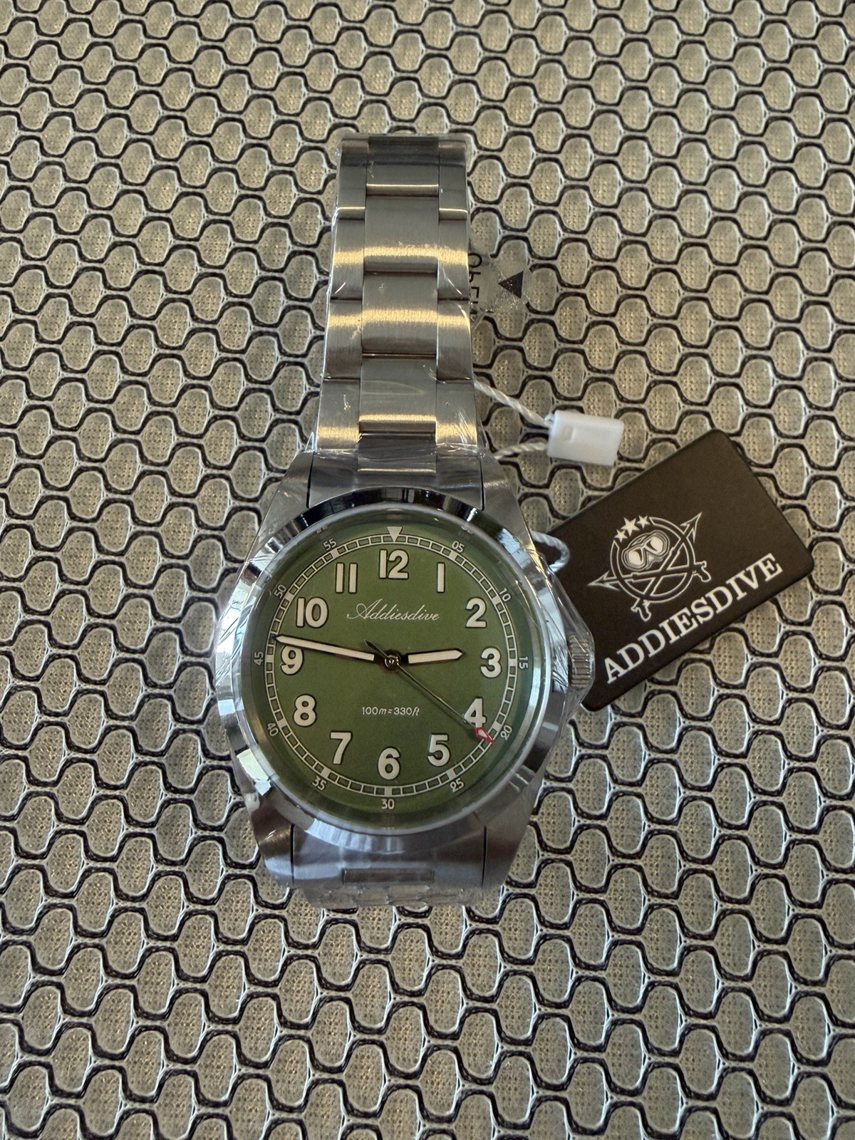 Addiesdive AD2521 Green Dial Luxury Field Watch – 37mm Sapphire – 100M – NEW