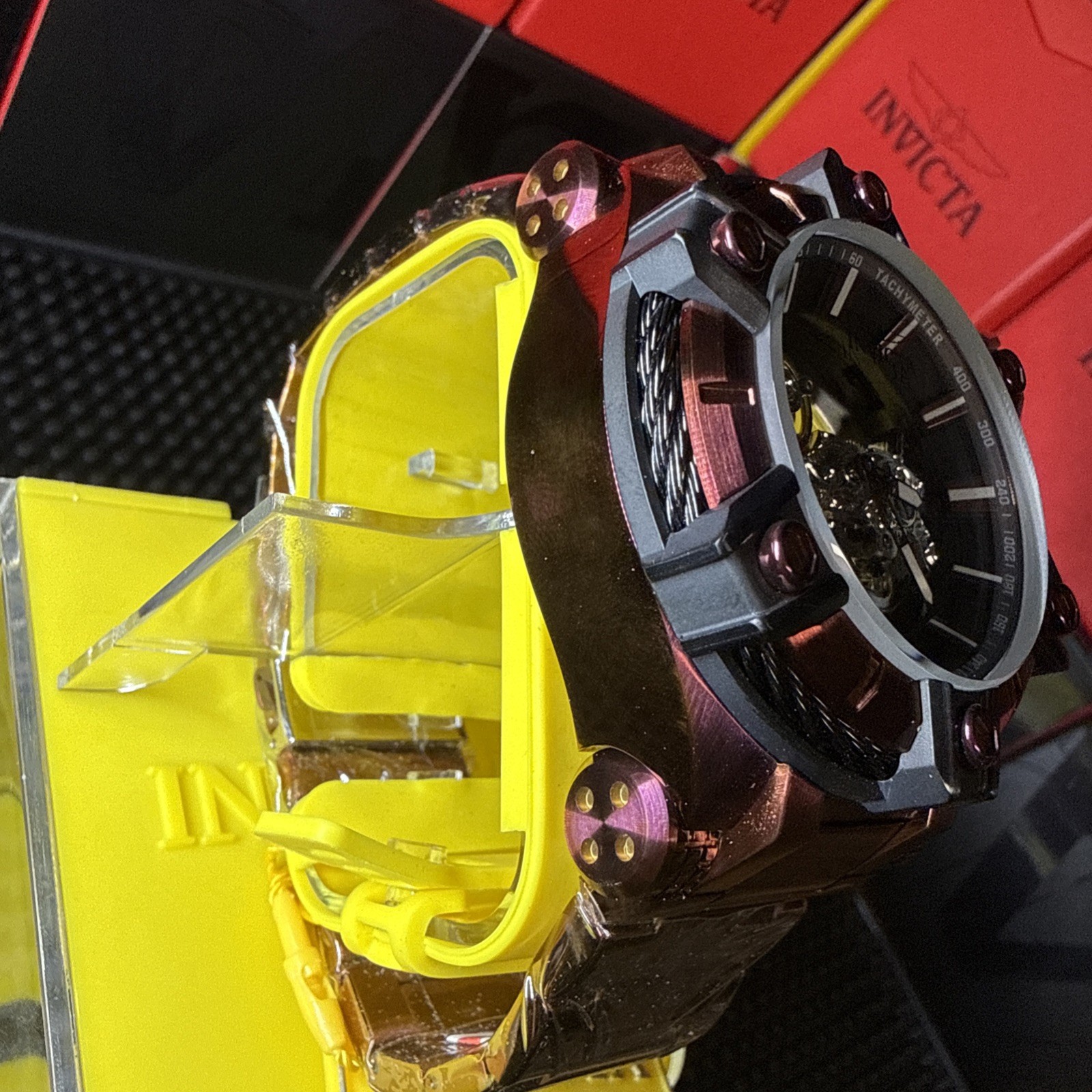 Invicta Bolt Phantom Automatic Men’s Watch – 52mm, Burgundy (50783)