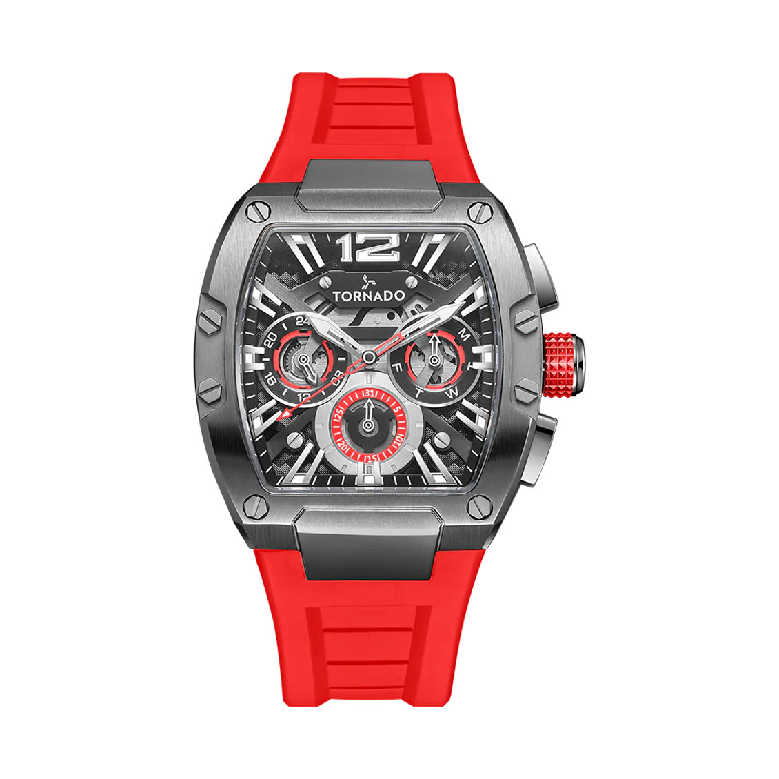 Tornado Xenith Men’s Multi Function Watch | Black Dial, 43x54mm, 100 m (10 ATM)