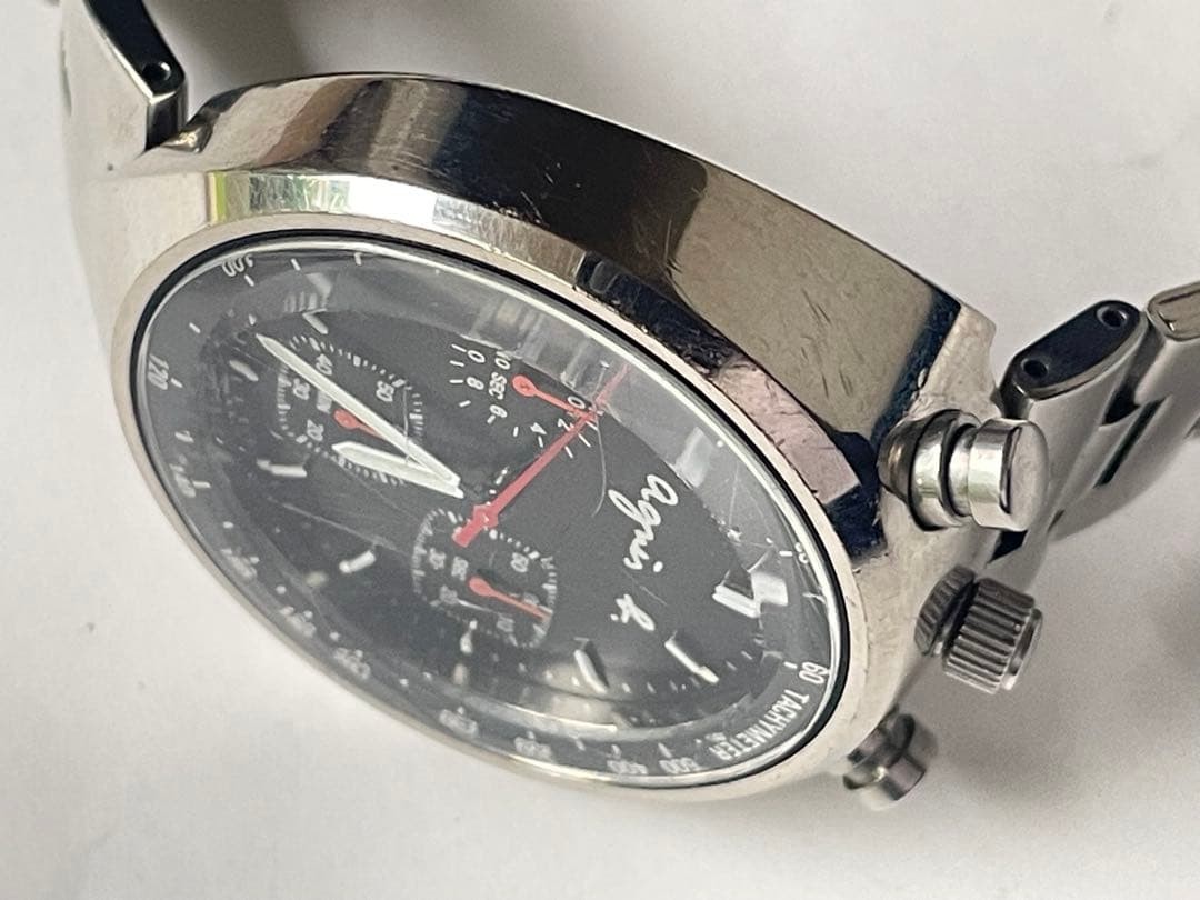 SEIKO AGNIS B Chronograph V655-7010 Men’s Watch 37mm Wrist 18cm