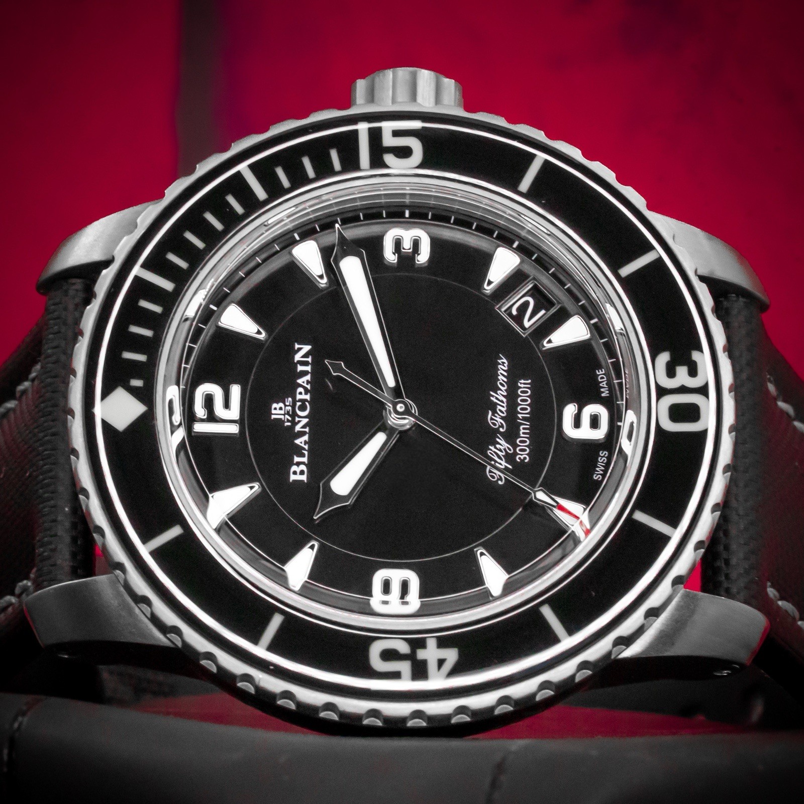 2023 Blancpain Fifty Fathoms Titanium Auto 45mm Black Dial Watch 5015-12B30-B52A