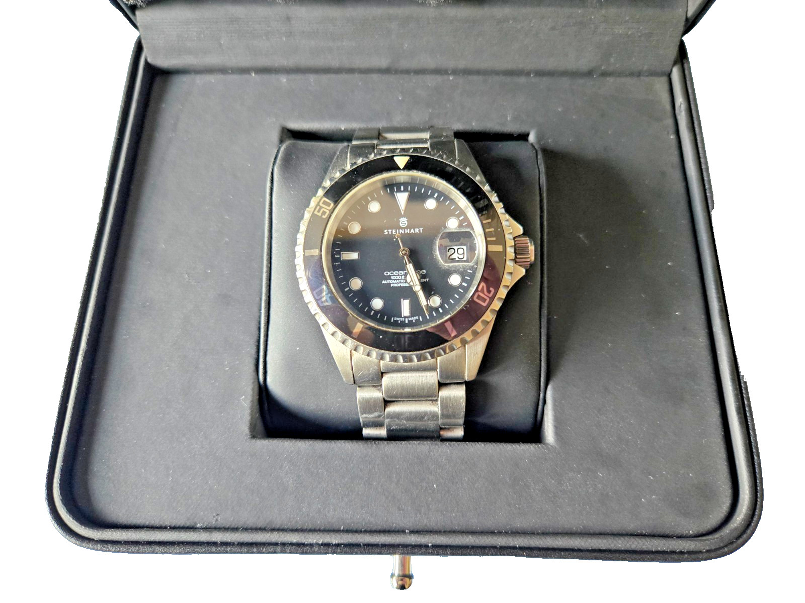 Steinhart Ocean 1 Black Ceramic Swiss Diver Watch 42mm