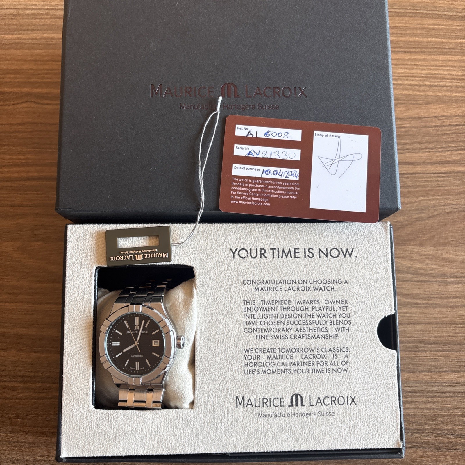 MAURICE LACROIX Aikon Automatic AI6008 42mm Black Dial Steel