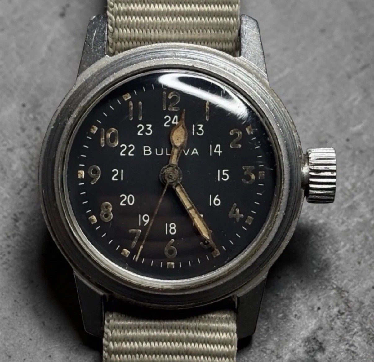Bulova Navigator A17A MIL-W-6433A U.S. Military Issued –10BNCH Hacking RUNNING