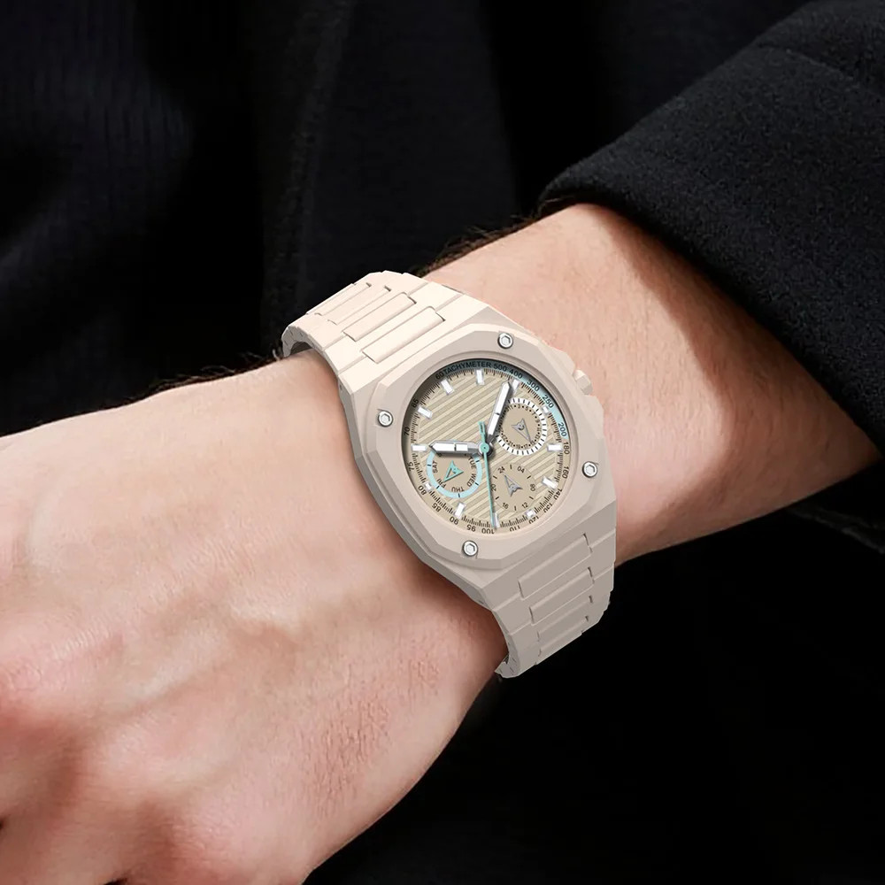 2026 long-lasting fashion brand lightweight granular polycarbonate strap, round