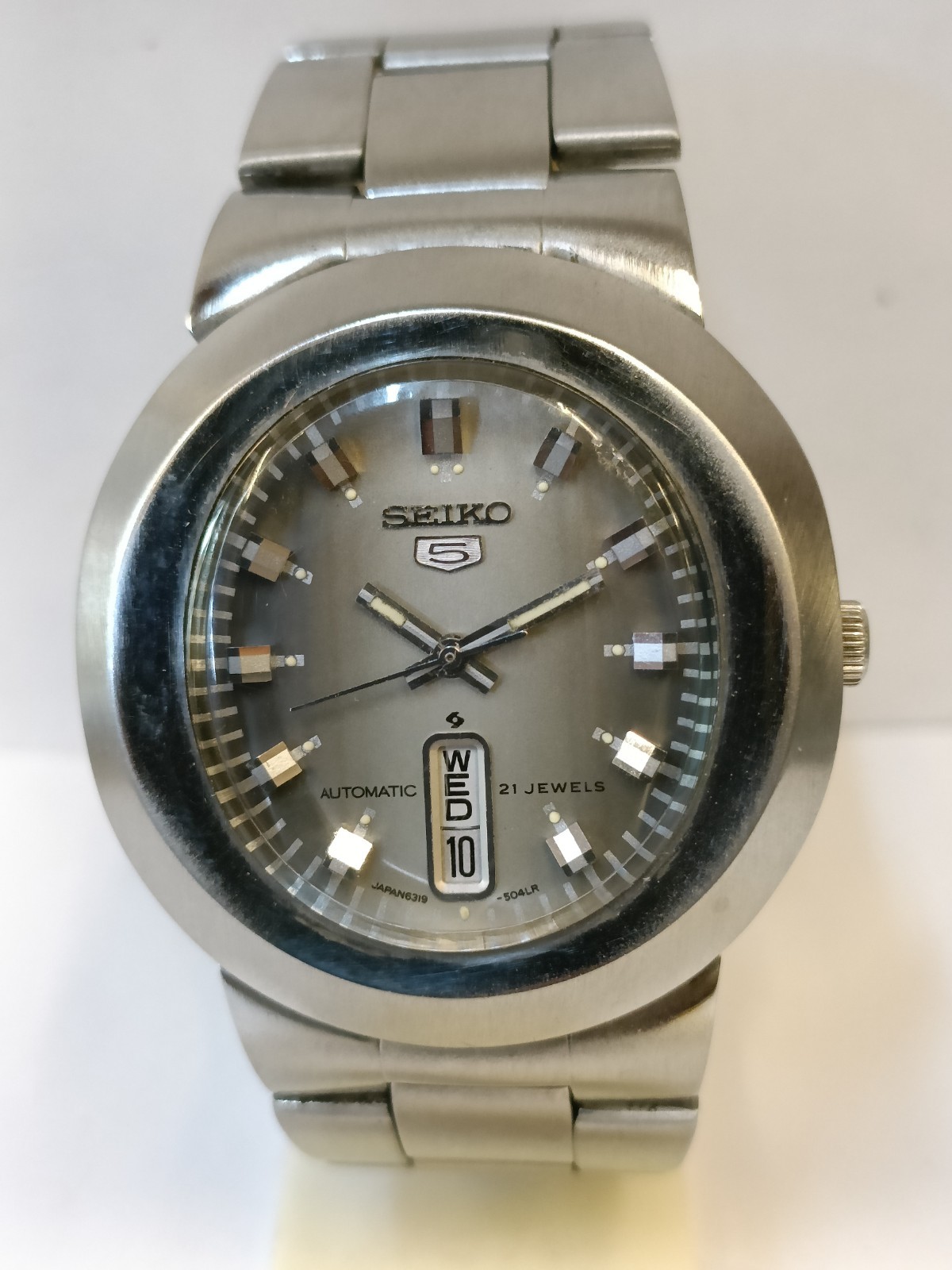 VINTAGE SEIKO 5 21J AUTOMATIC GRAY DIAL 6319-5030 JAPAN MEN’S WORKING CONDITION