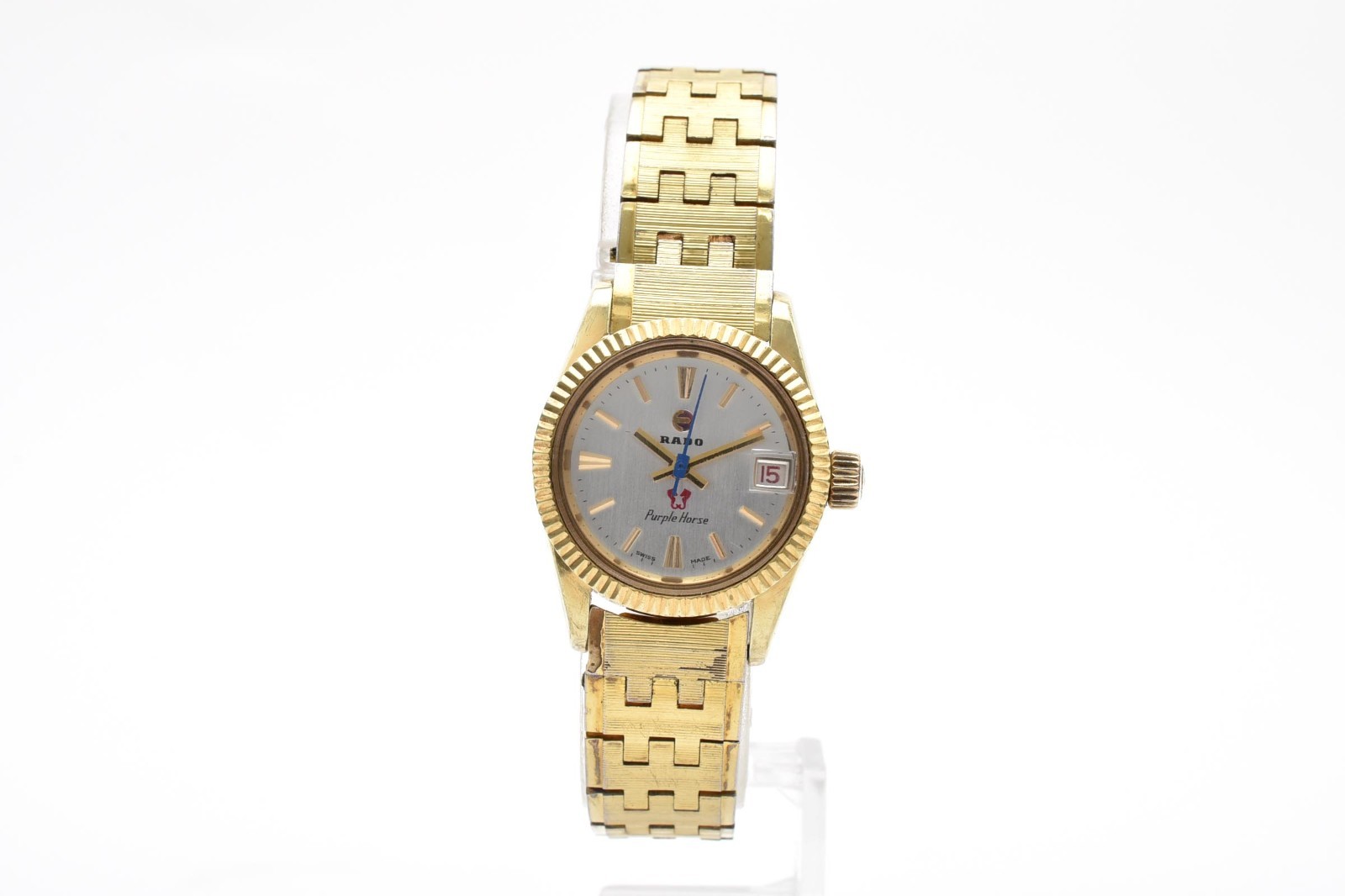 RADO Purple Horse Vintage Automatic Date Women’s Watch 22mm Gold White [Exc+5]