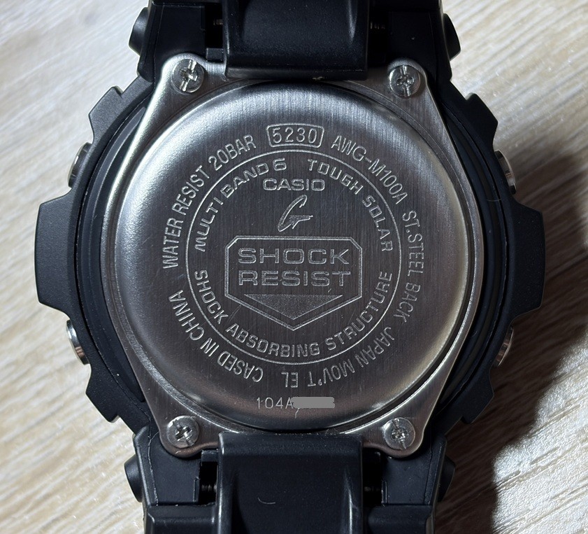 Extremely beautiful item! Shipping 290 yen~ Casio G-Shock AWG-M100A-1AJF Radio