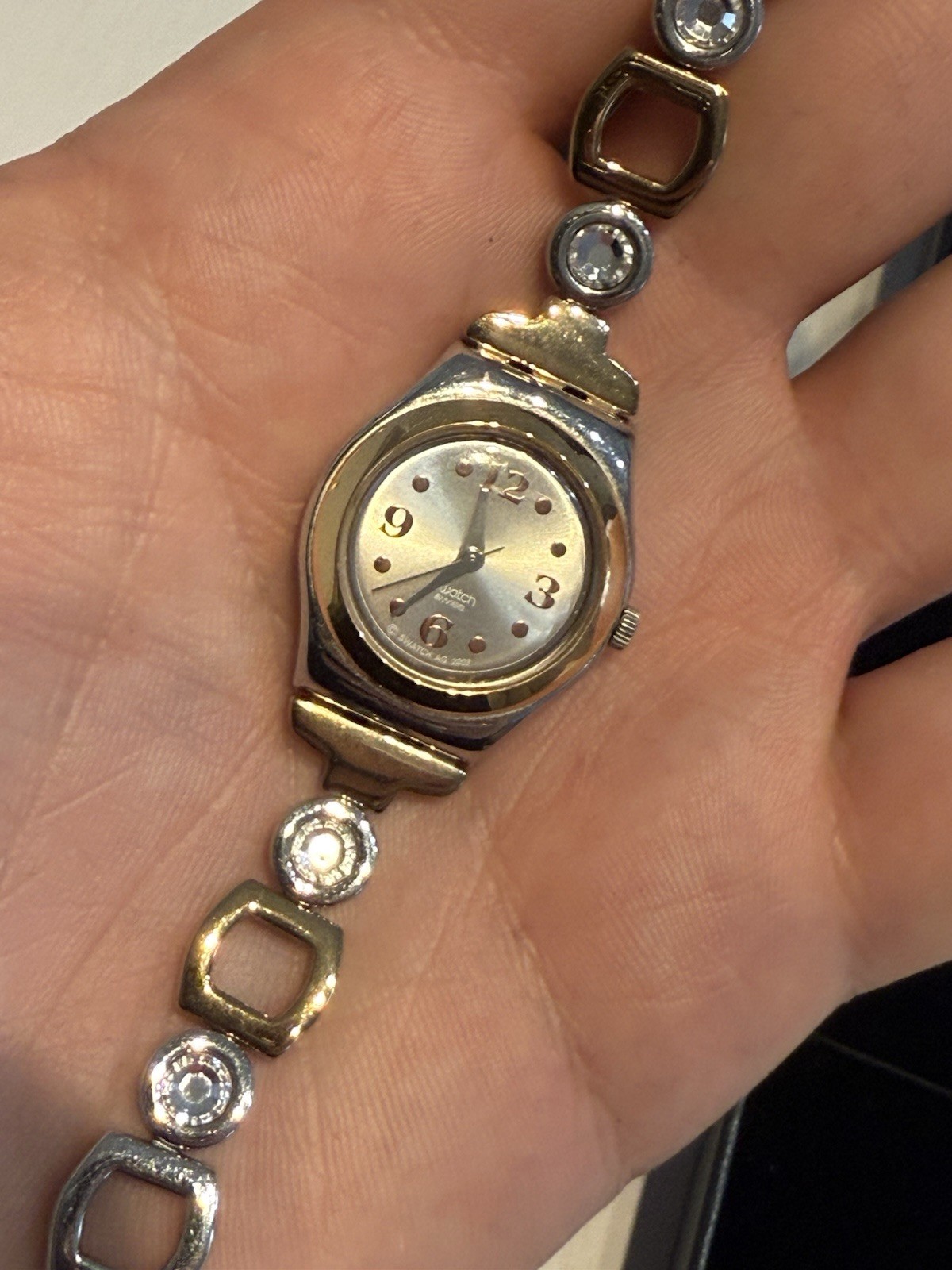 Swatch Irony “Lady Passion” Women’s Two Tone Crystal Accent Watch YSS234G