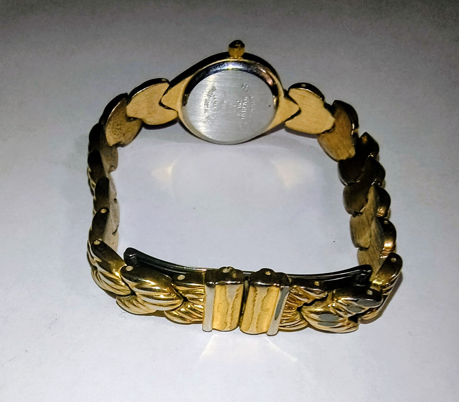 Waltham Women’s Vintage Quartz Oval Analog Watch Gold-Tone White Dial Bracelet