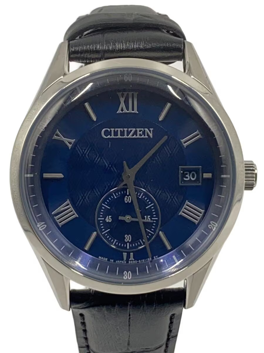 CITIZEN Solar Watch Analog Leather NVY BLK bv1120 15l