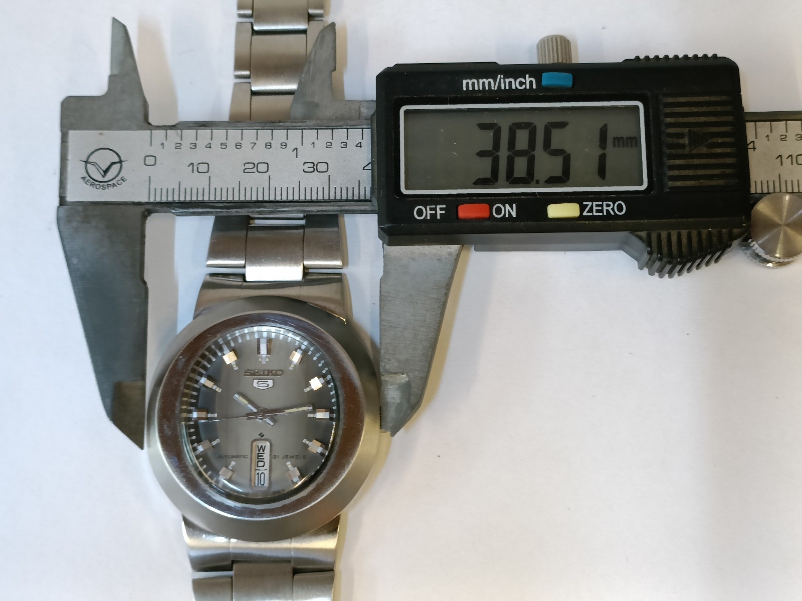 VINTAGE SEIKO 5 21J AUTOMATIC GRAY DIAL 6319-5030 JAPAN MEN’S WORKING CONDITION