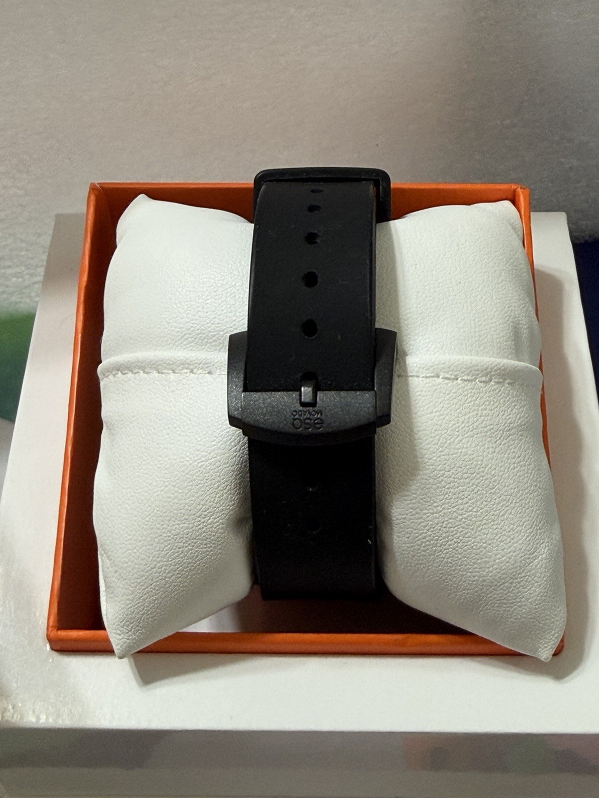 Esq Movado Watch ES.50.1.29.5666 Black Silicone Band Black Dial
