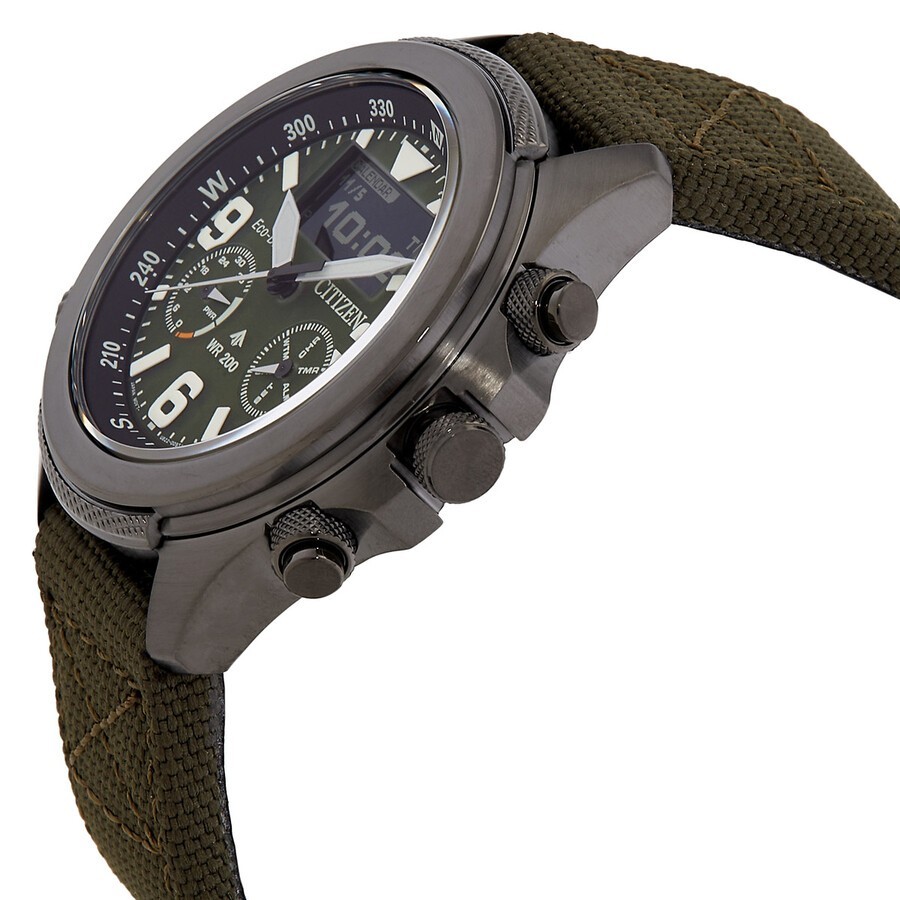 Citizen Men’s Promaster Land Analog-Digital Green Dial Watch – JV1005-02W NEW