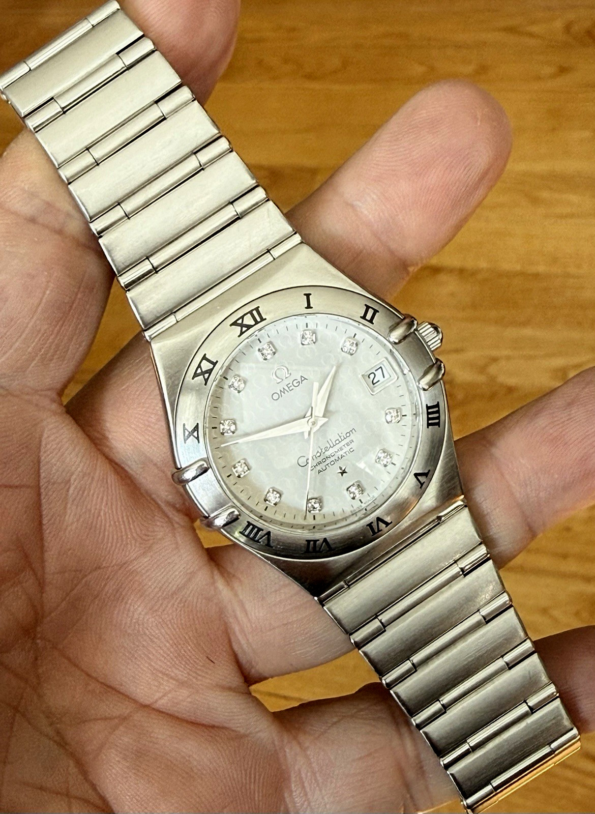 OMEGA CONSTELLATION 50th ANNIVERSARY AUTOMATIC DIAMOND DIAL 35.5mm 1504.35 – BOX