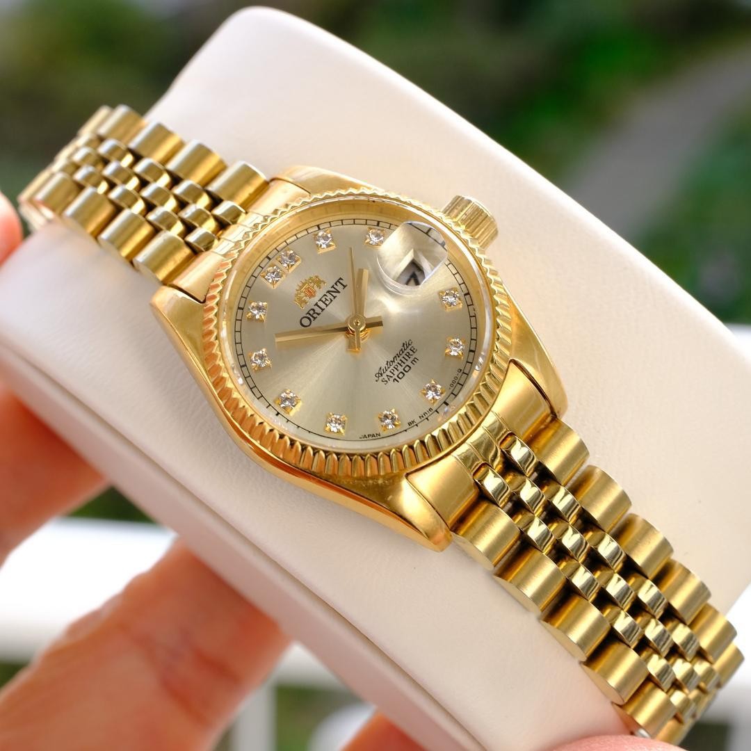 Orient President Automatic Dress Watch Gold Dial Box