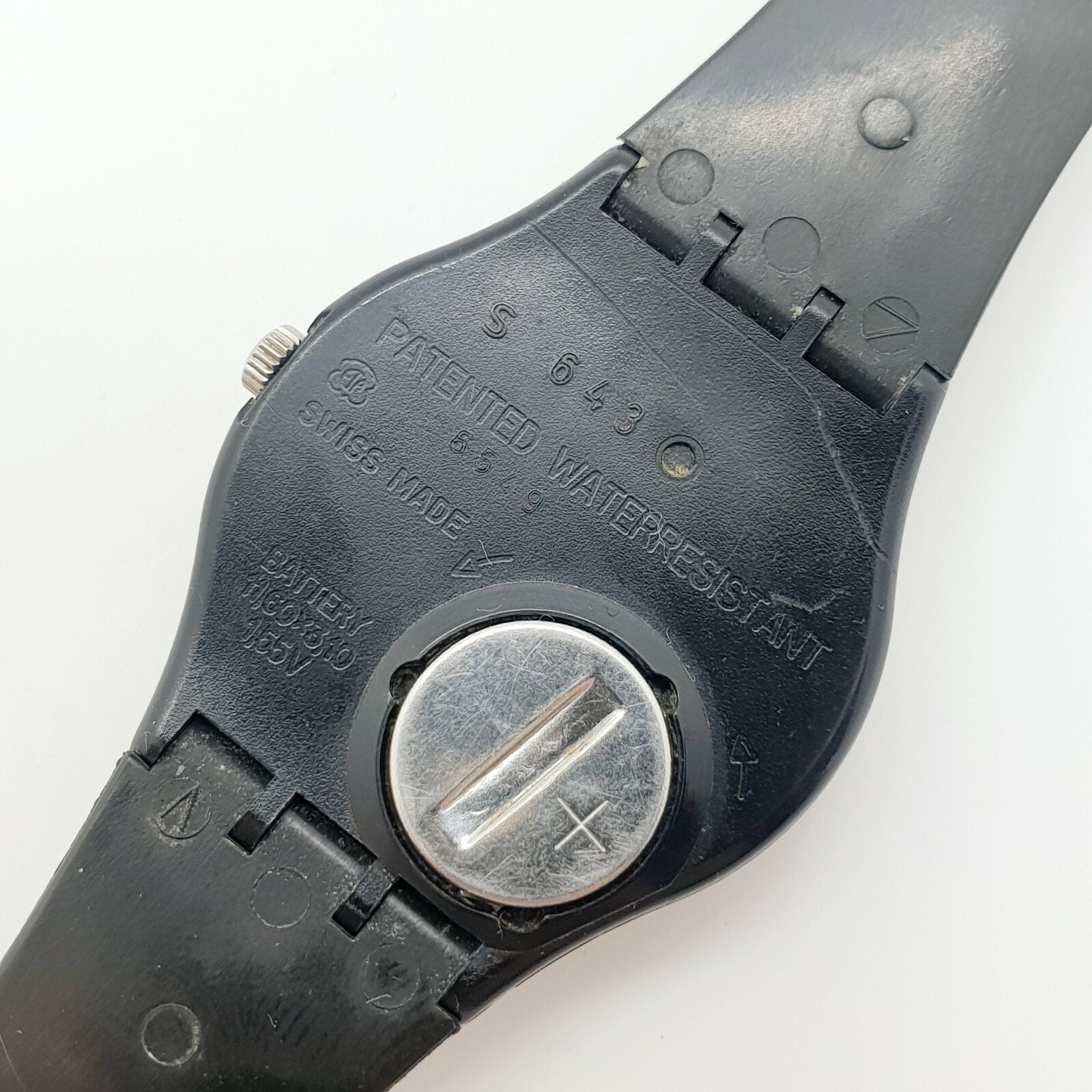 1996 Black and White Swiss Swatch Watch, Photography Artist Swatch Watch 90s