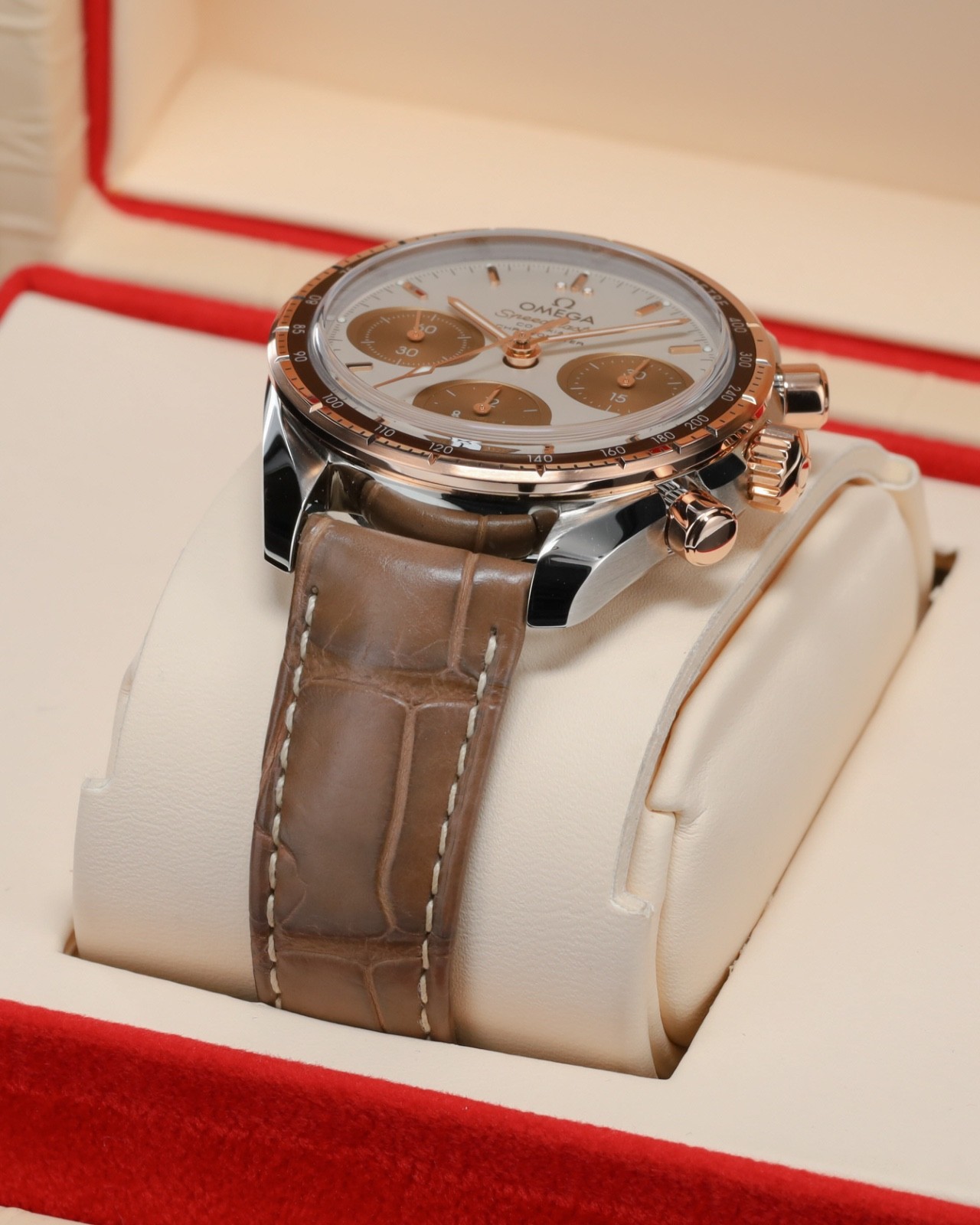 Omega Speedmaster 38 “Cappuccino” [Complete] 38MM Brown Dial Two-Tone Steel