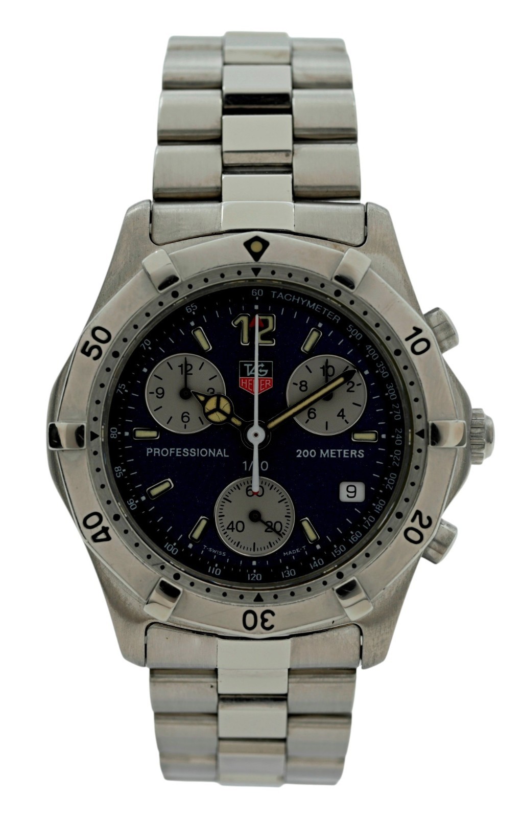Tag Heuer 38mm Men’s 2000 Series Blue Dial Quartz Chronograph Watch Ref: CK1112!
