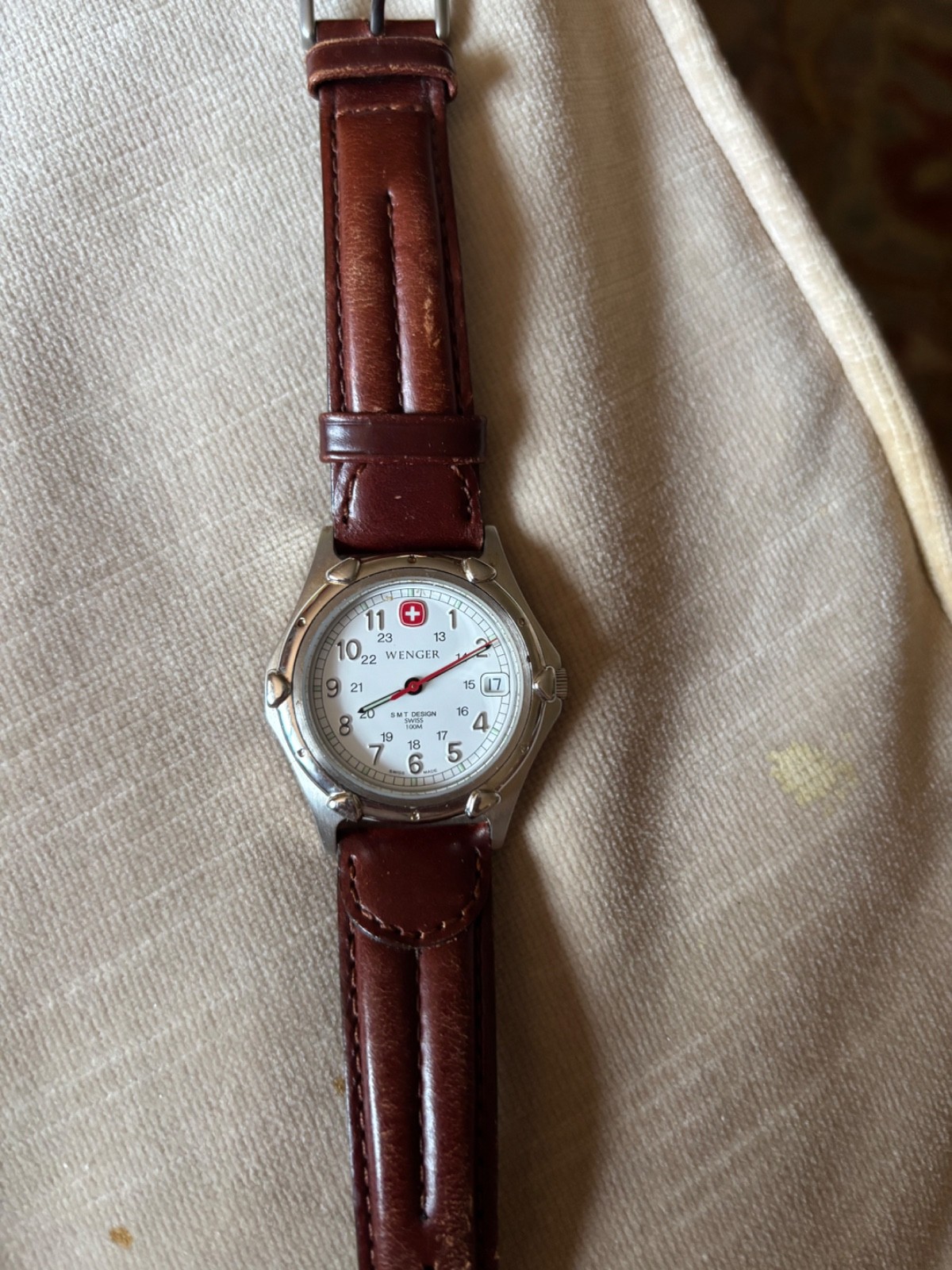 Timex blue and Wenger brown easy read and swiss army watch