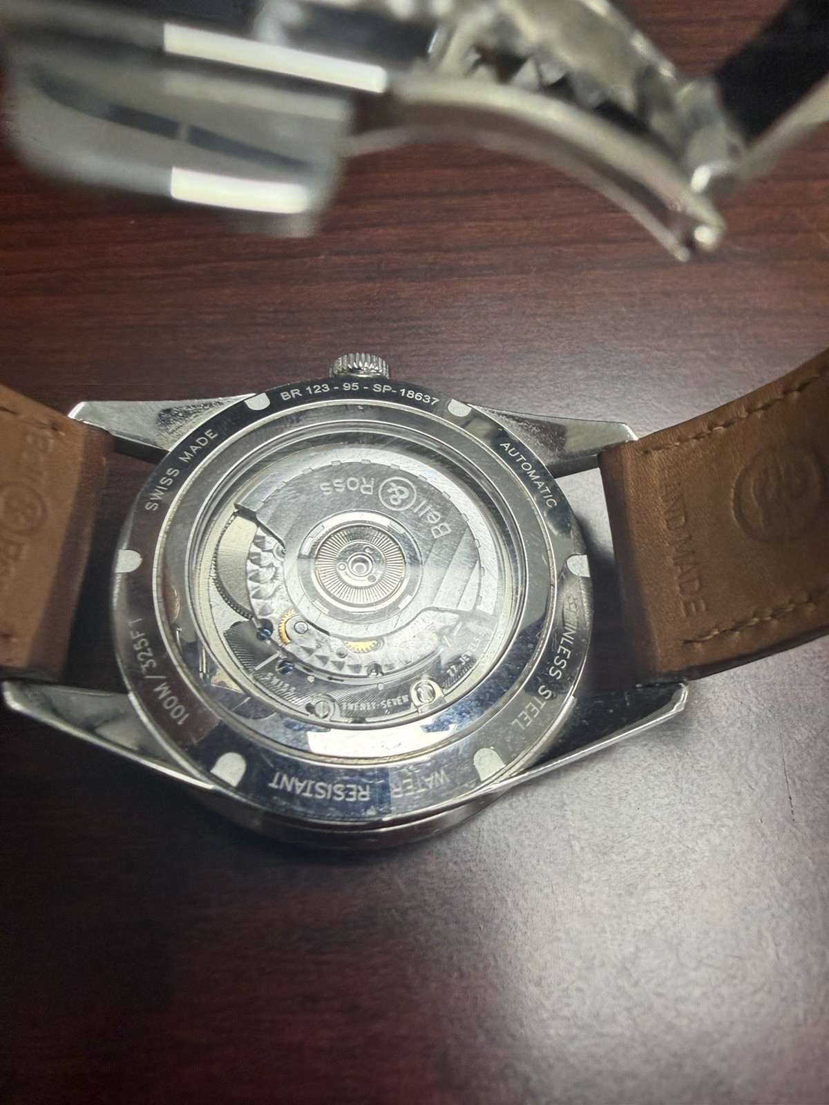 Bell & Ross BR 123 Men’s Automatic 41mm Black Dial Brown Leather 100m Date