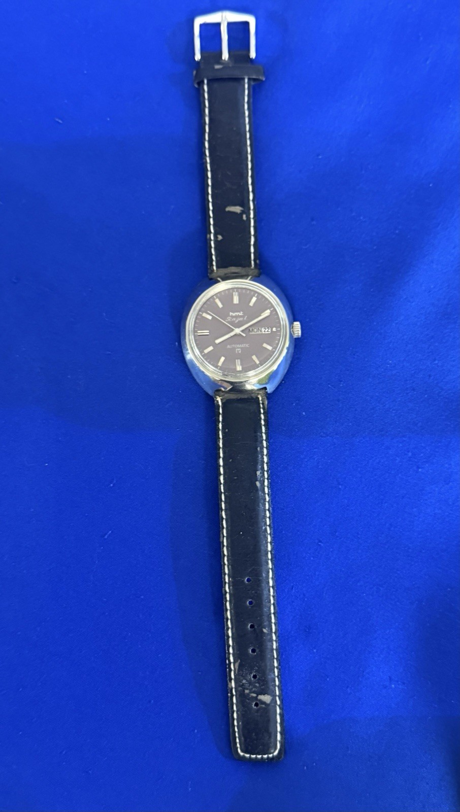 HMT RAJAT 21 JEWELS AUTOMATIC RARE DIAL 650193 INDIA MEN’S WORKING CONDITION