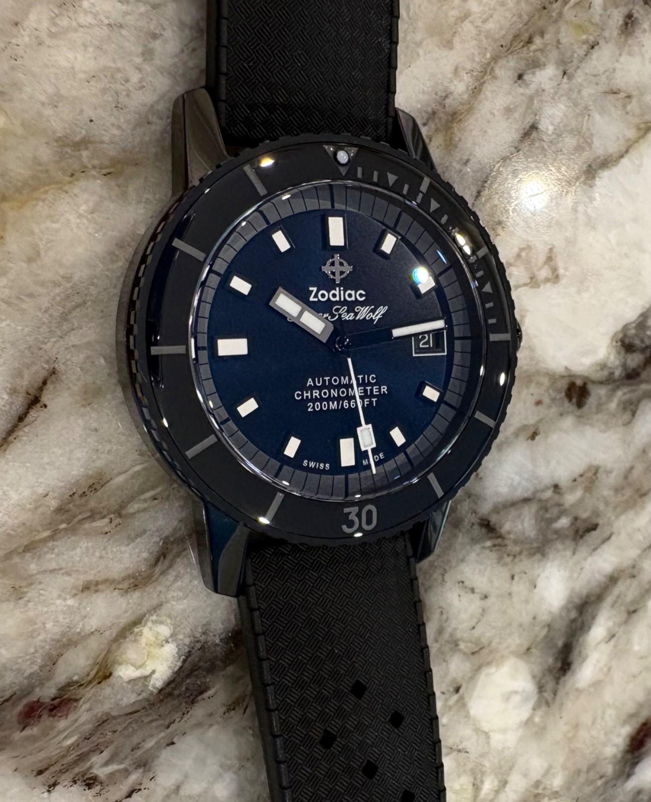 Zodiac Super Sea Wolf – Black Ceramic COSC Limited Edition (ZO9595)