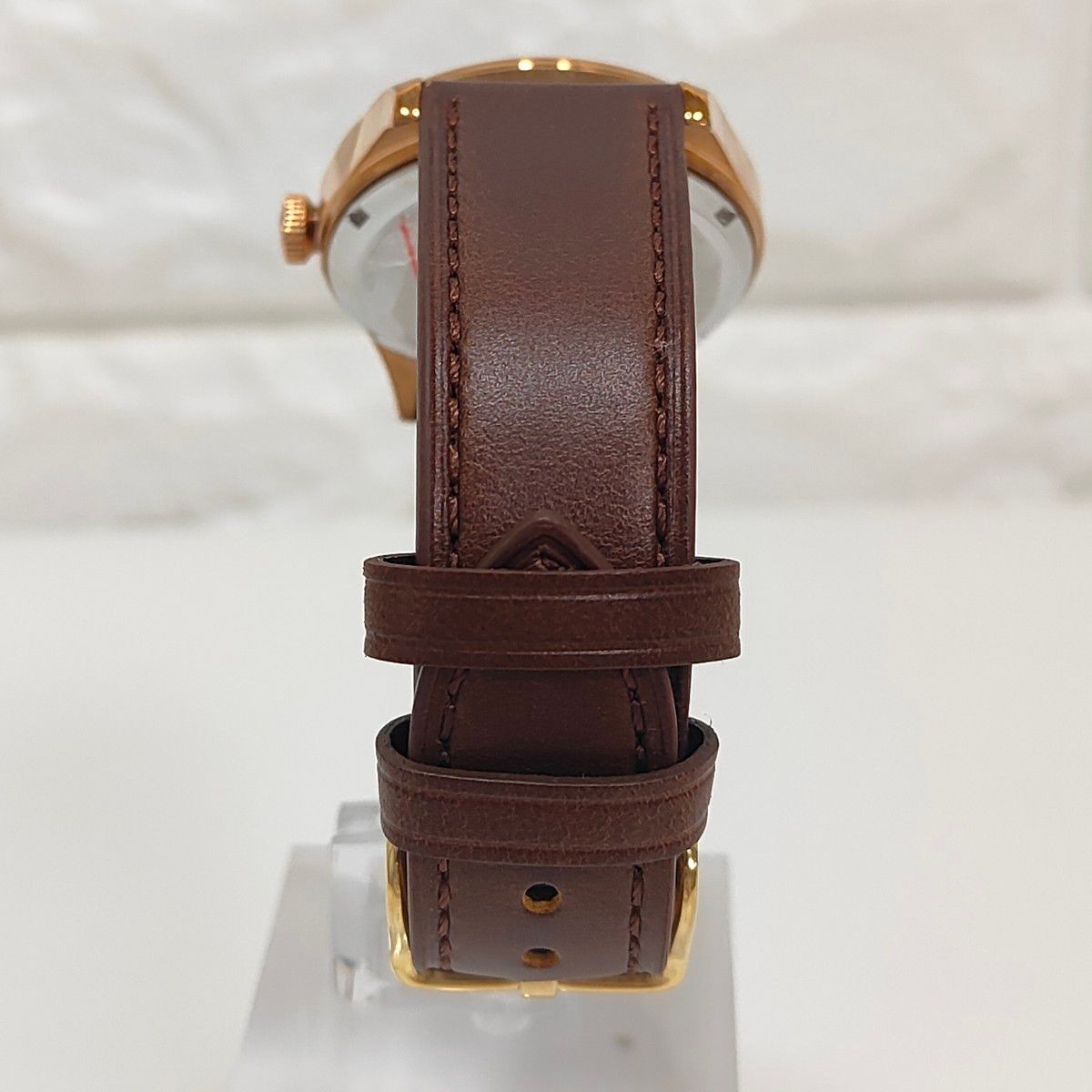 KUOE Kyoto Royal Smith 90-002 Ivory Waffle Dial Watch New Leather Band Japan