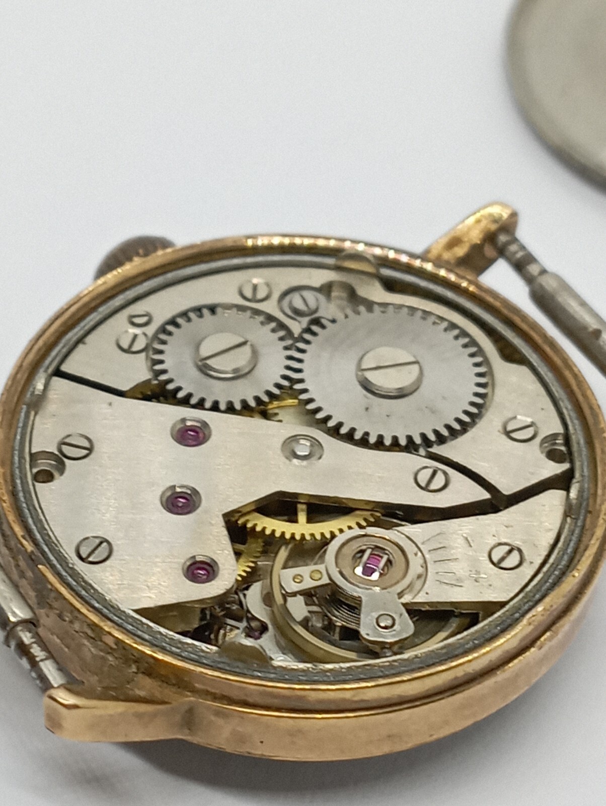 VINTAGE Gold Plated Watch Black Dial Cal. 233 Cupillard HP From 1950 Working