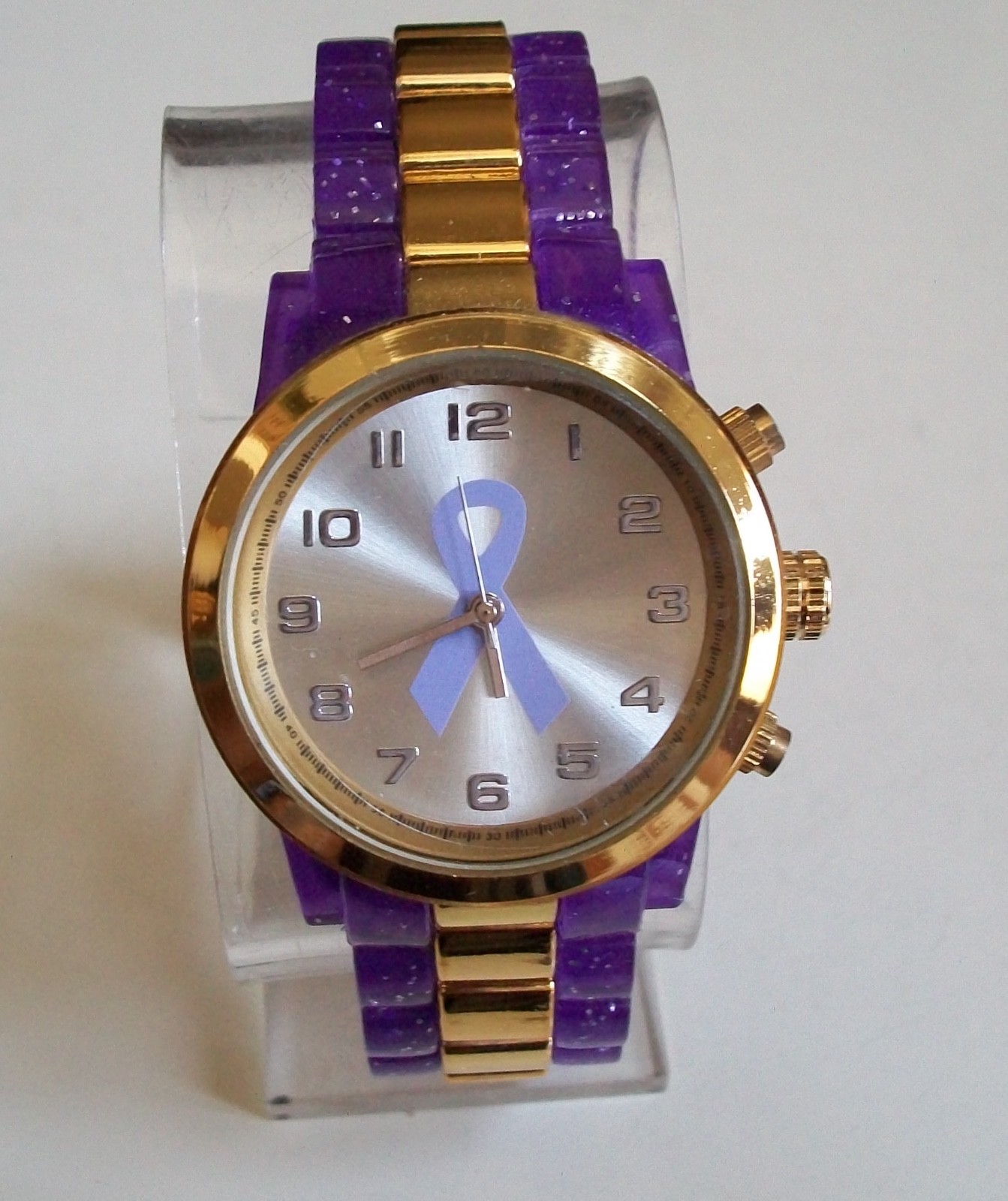 Pancreatic cancer Awareness Purple Ribbon (also symbol for Alzheimer’s) Watch