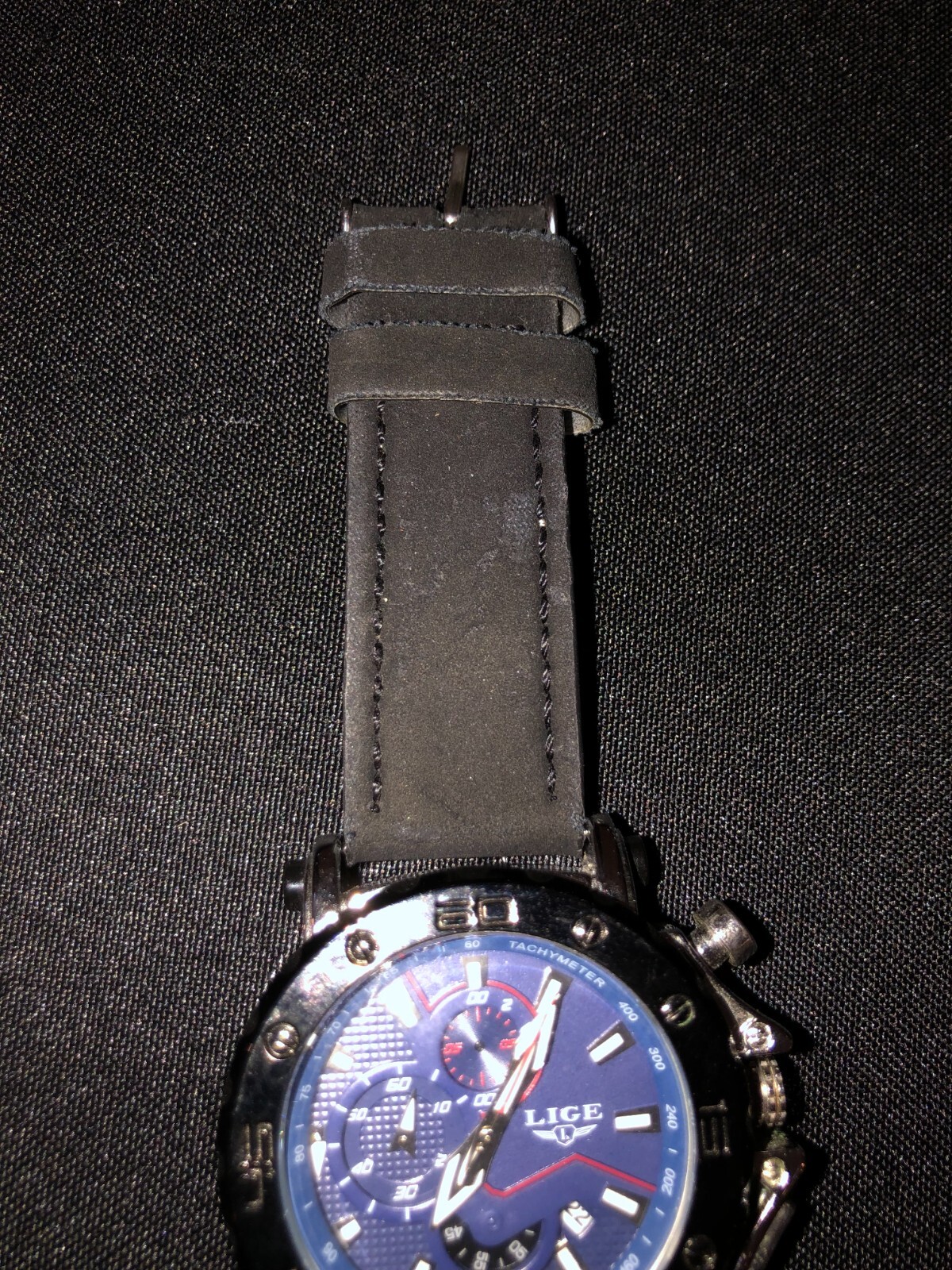 LIGE 1853 Dream Men’s Blue Face 3 Sub Dials, Date, Works, New Battery