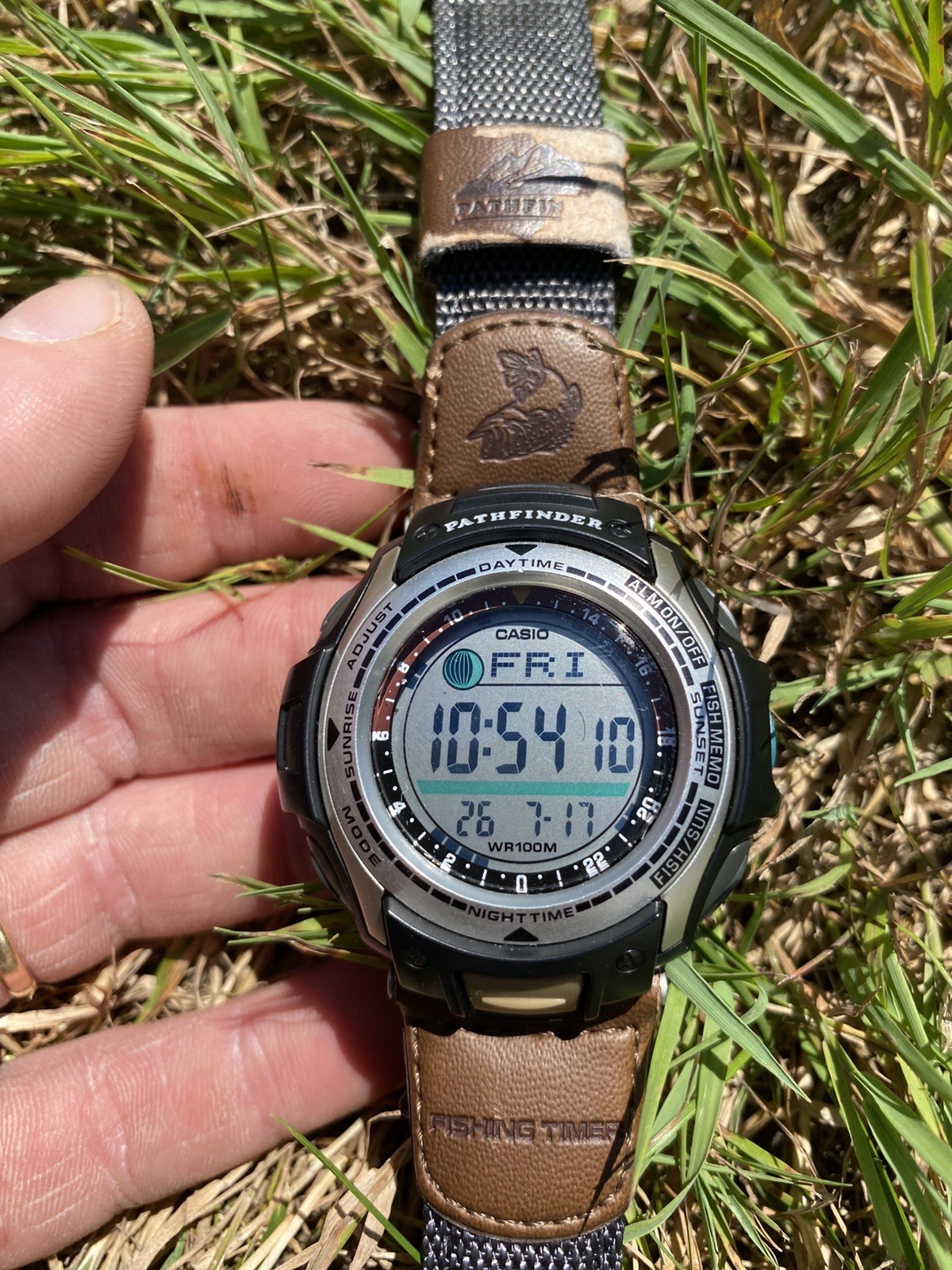 Casio Pro Trek Pathfinder Fishing Timer PAS400B Digital Quartz Watch