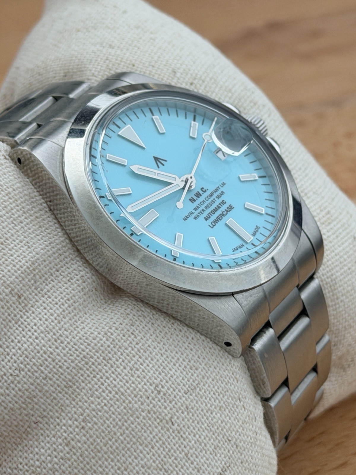 NAVAL WATCH CO. LOWERCASE FRXA010 TURQUOISE AUTOMATIC WATCH