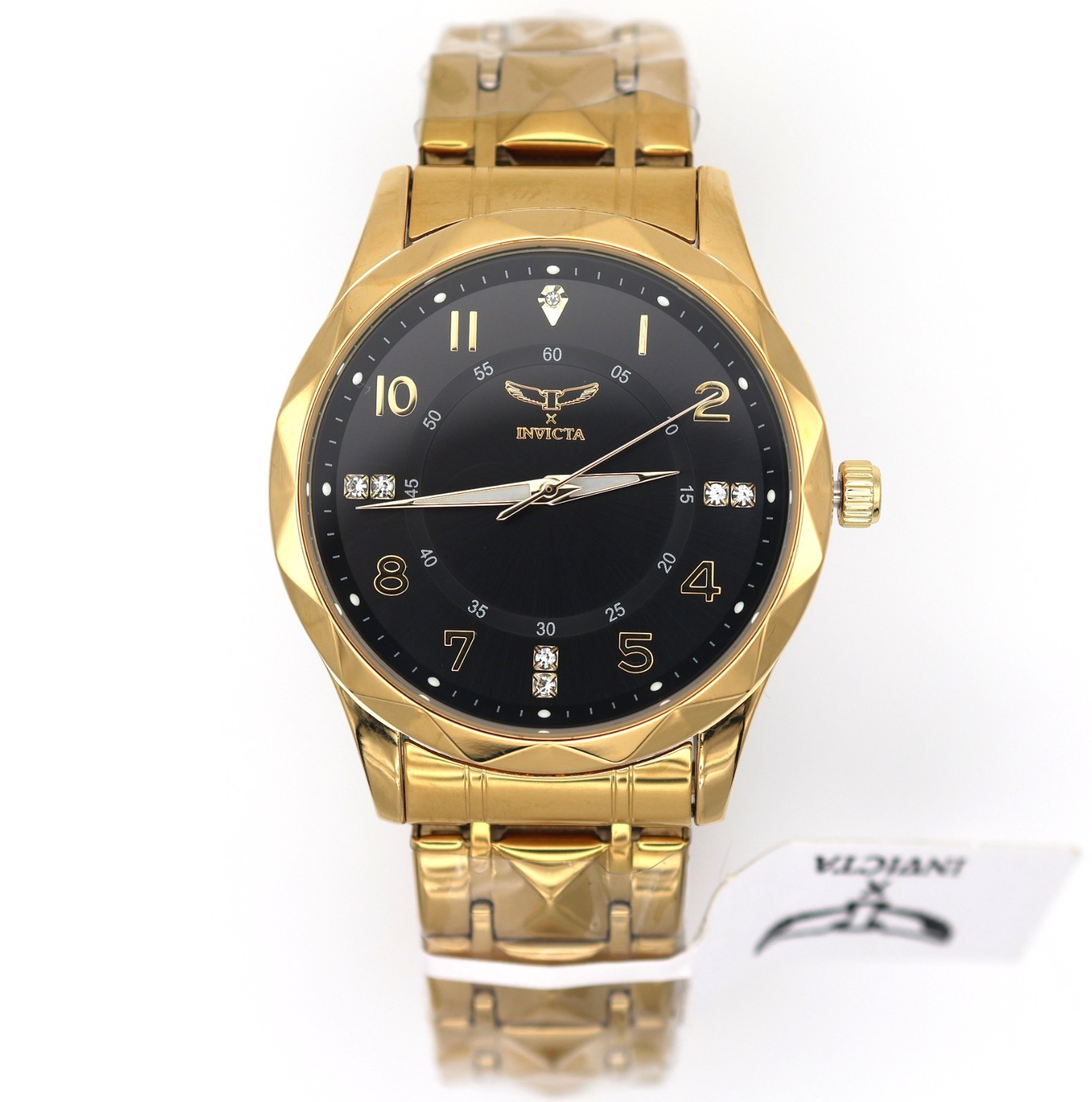 Invicta Specialty 69019 41mm Gold Tone Black Dial Stainless Steel Quartz