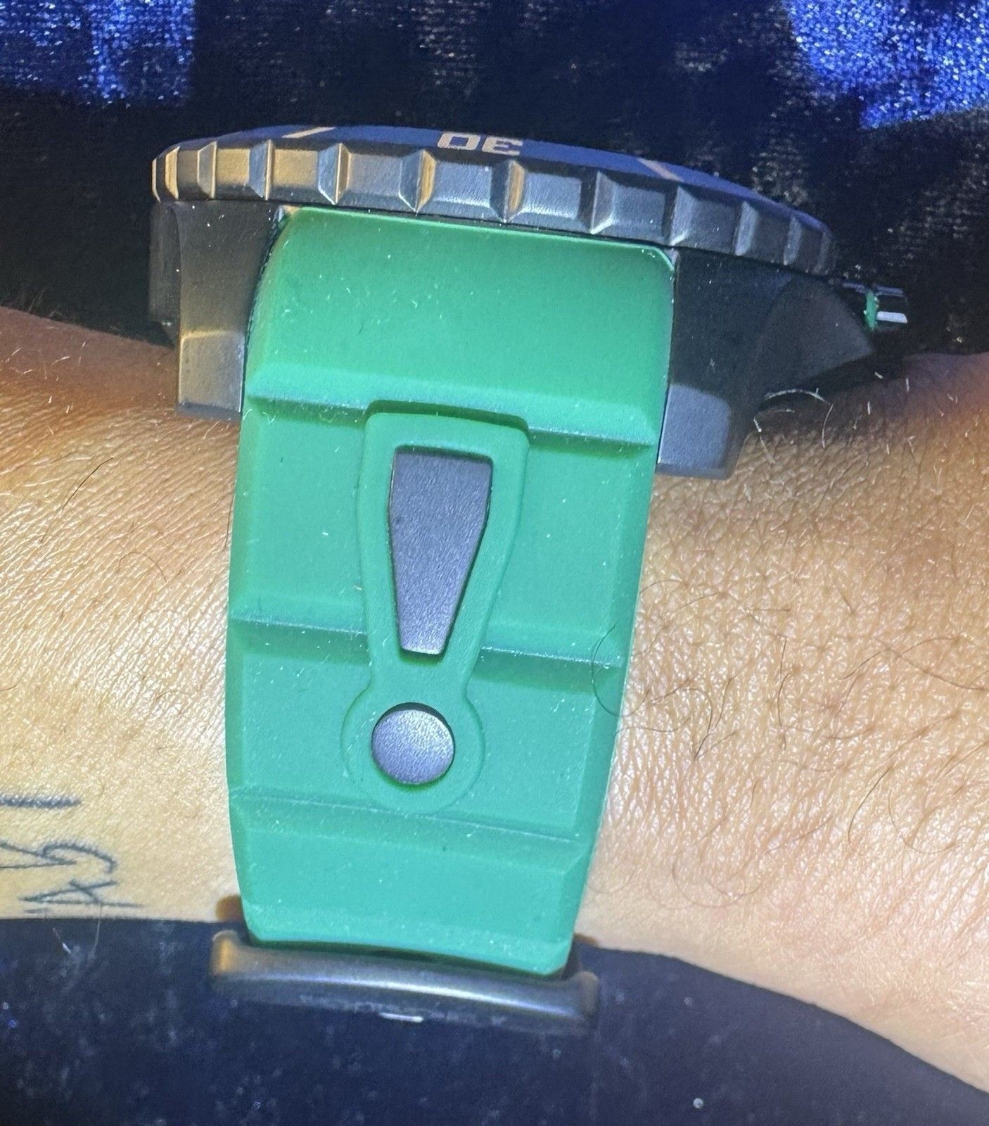 KYBOE! Giant Mariner 55MM Aquamarine Water Resistance Quartz Watch rubber GREEN