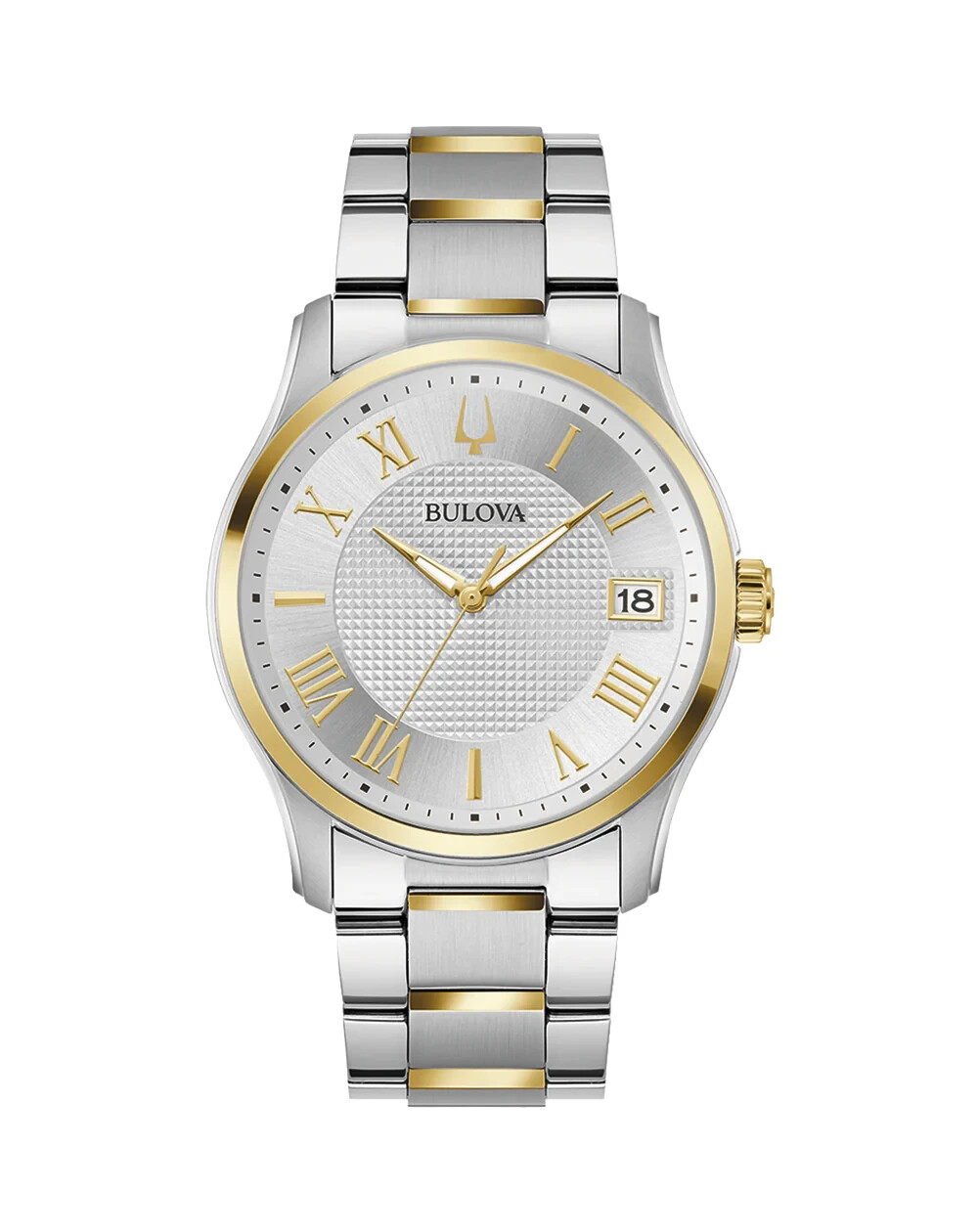 *BRAND NEW* Bulova Wilton Quartz Silver-tone Dial Two-Tone Men’s Watch 98B391