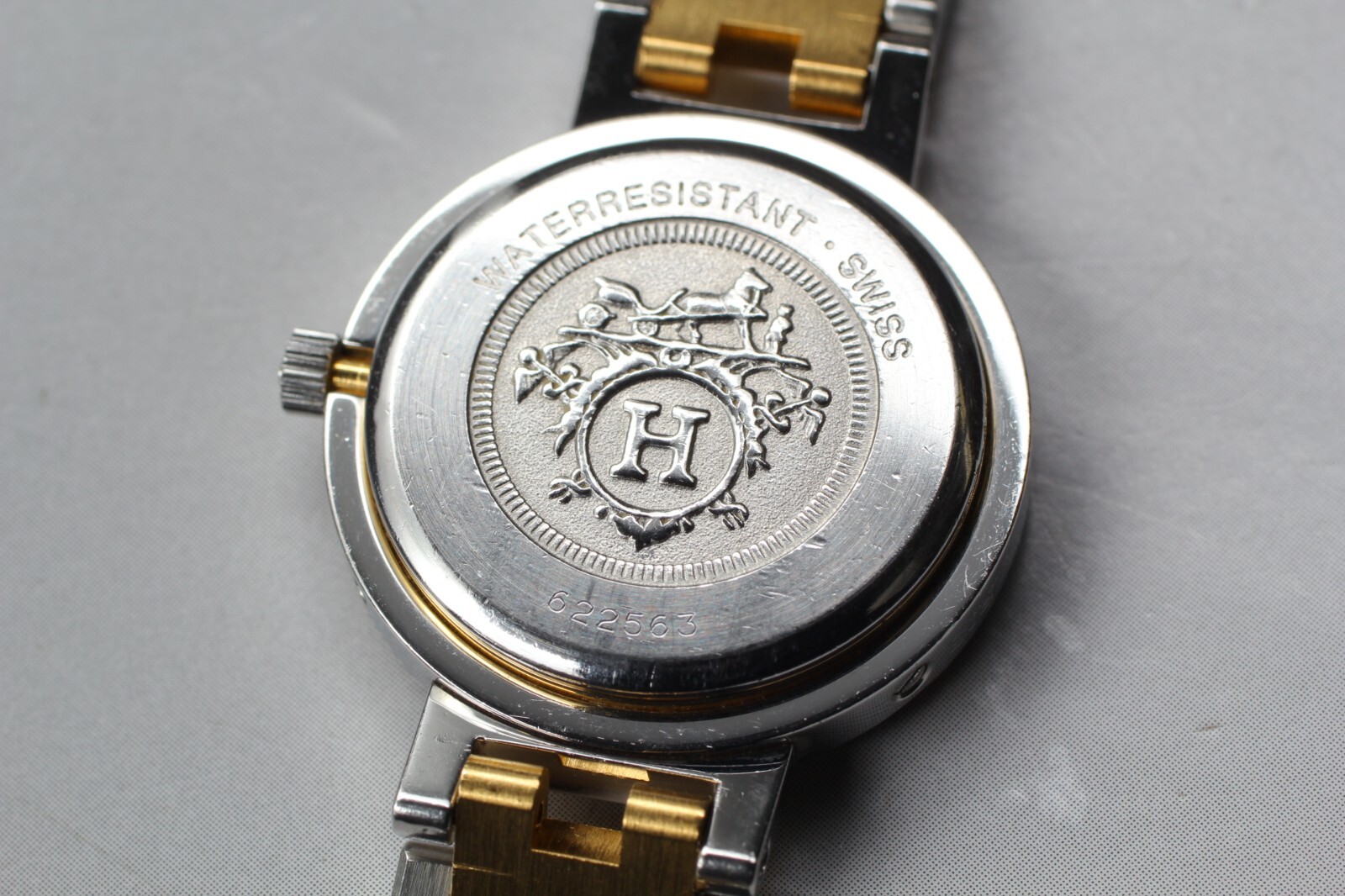 [NEAR MINT] Vintage HERMES Clipper 24mm Swiss made Qz Women’s Watch From JAPAN