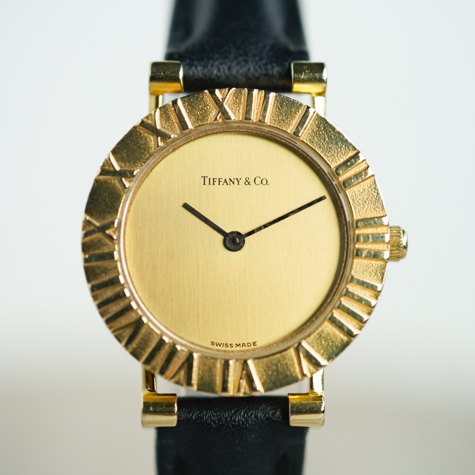 TIFFANY＆CO. Atlas Watch 18K Yellow Gold ref. D286.753 Vintage 24mm Champagne