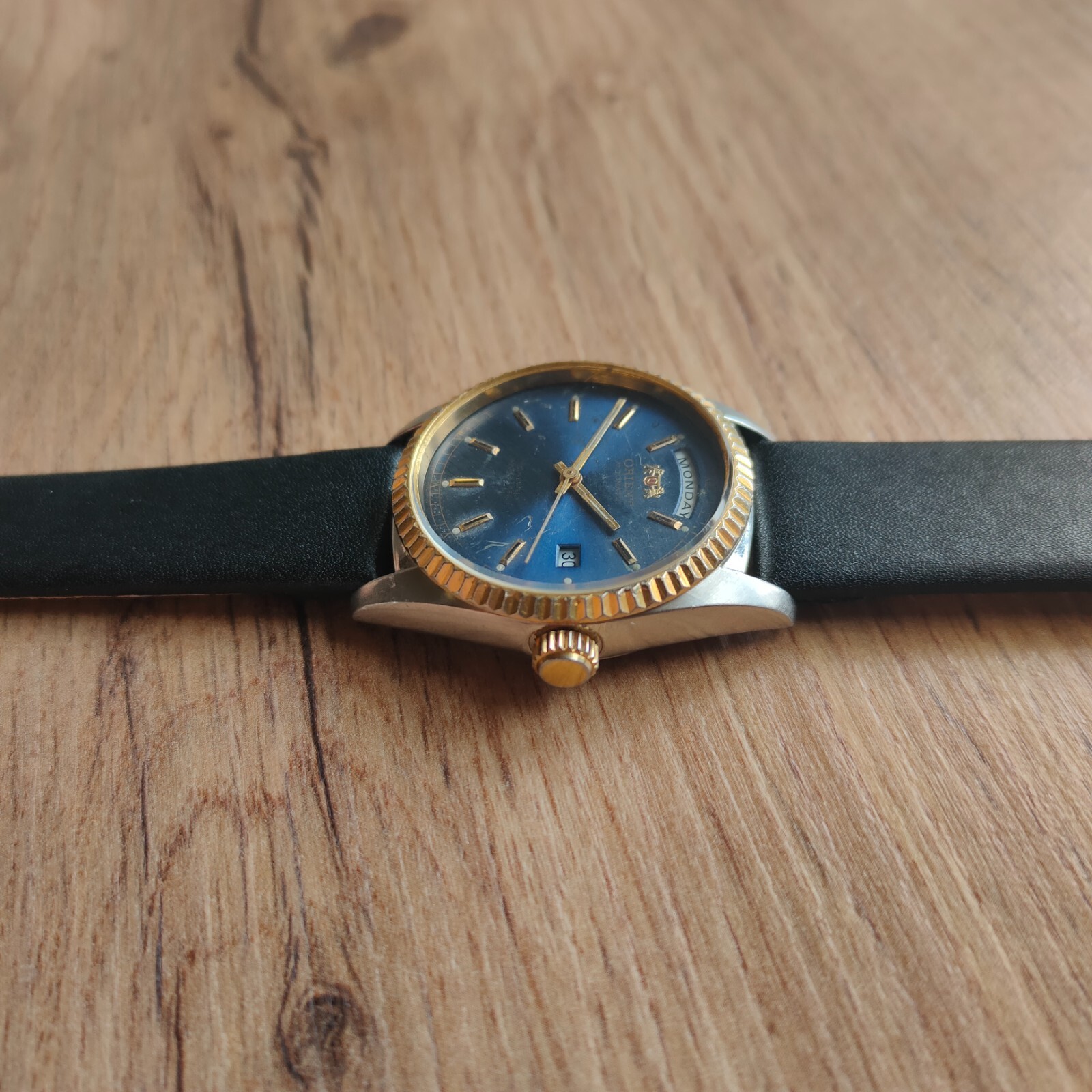 Rare Orient President watch, day date orient Automatic Watch, rare blue dial
