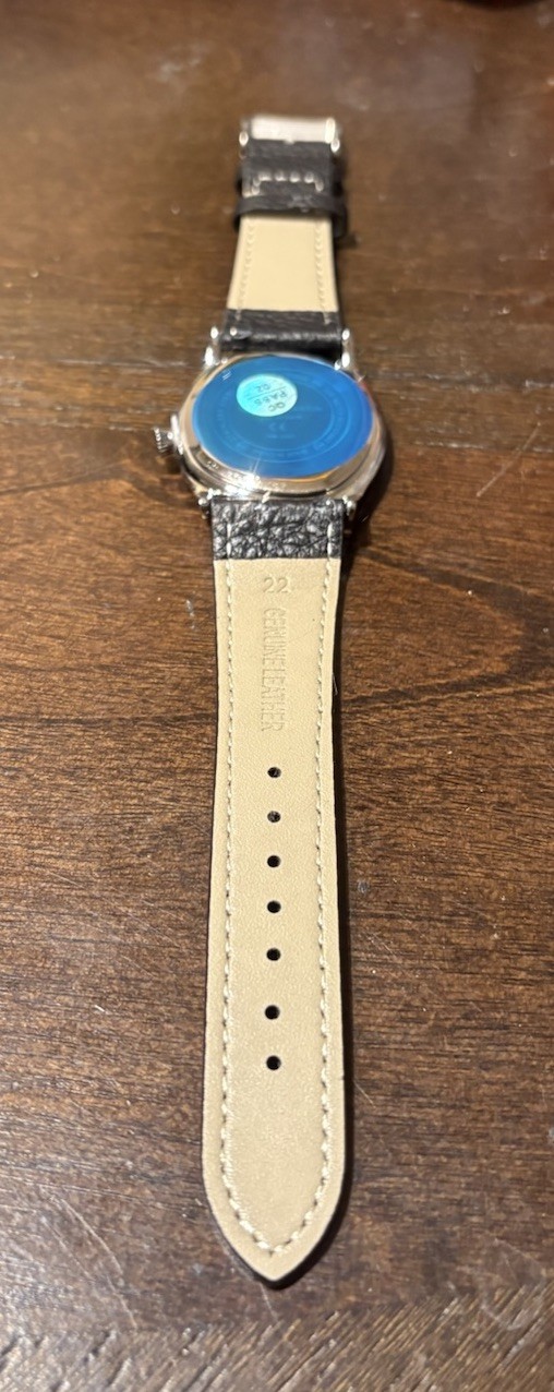 Hannah Martin 40mm Silver Black Quartz Watch 7mm Thin Homage To Berneron Mirage